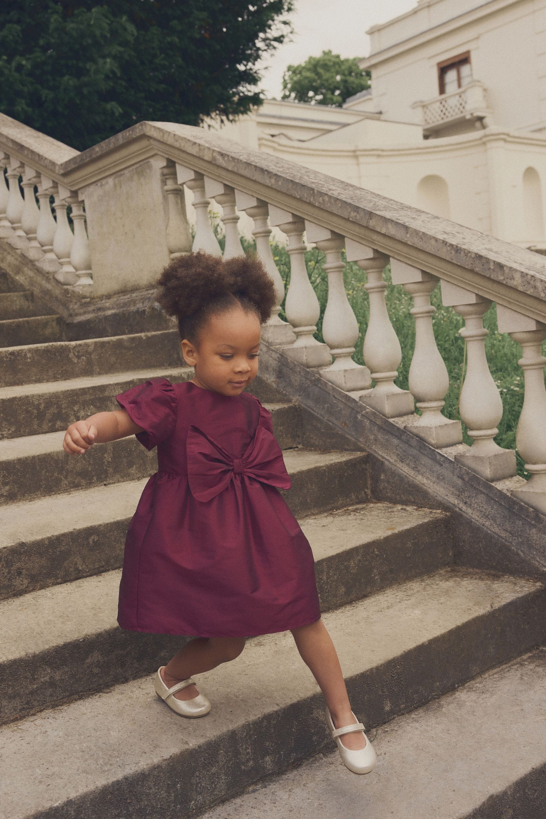 Raspberry Pink Taffeta Bow Party Dress (3mths-10yrs)