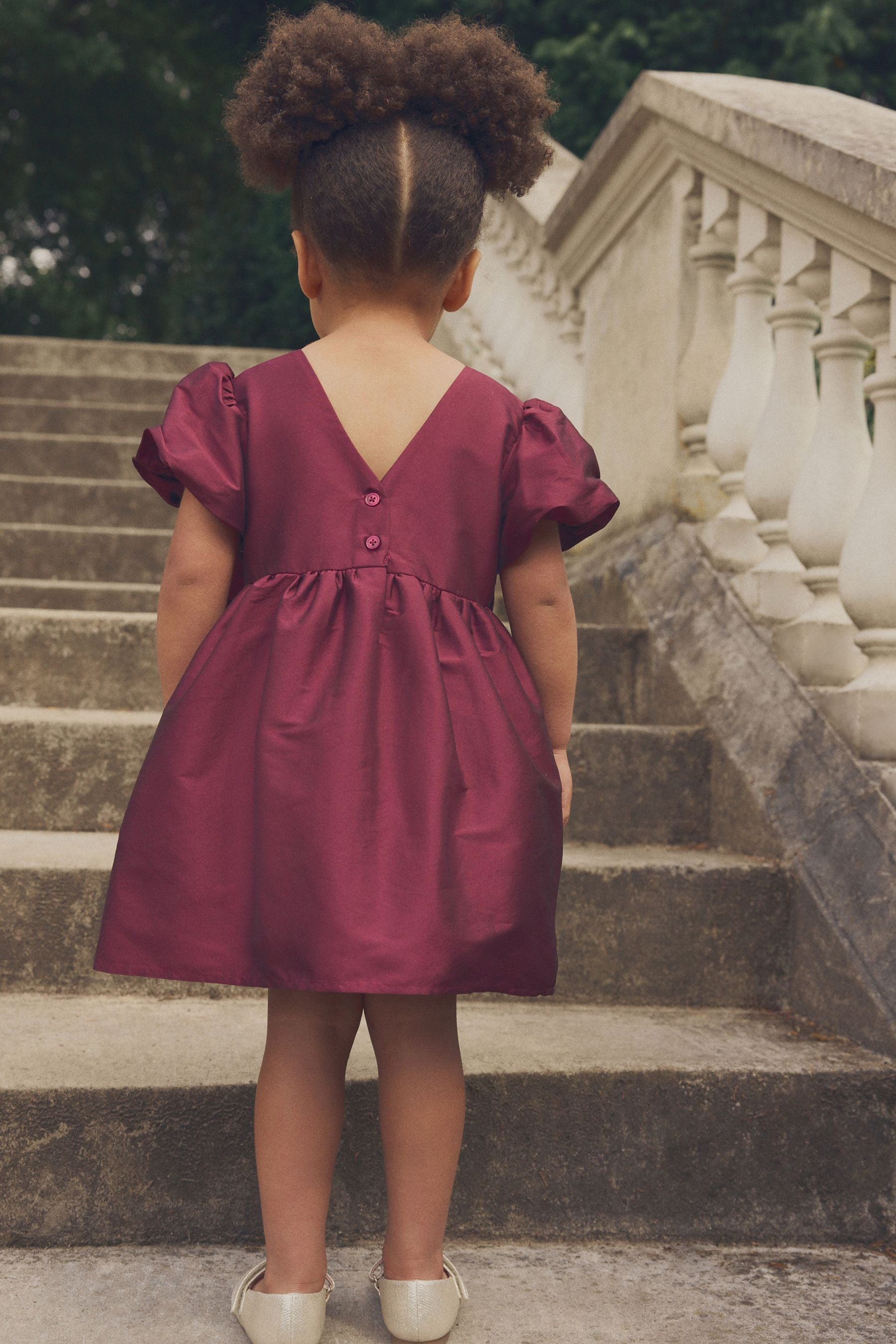 Raspberry Pink Taffeta Bow Party Dress (3mths-10yrs)