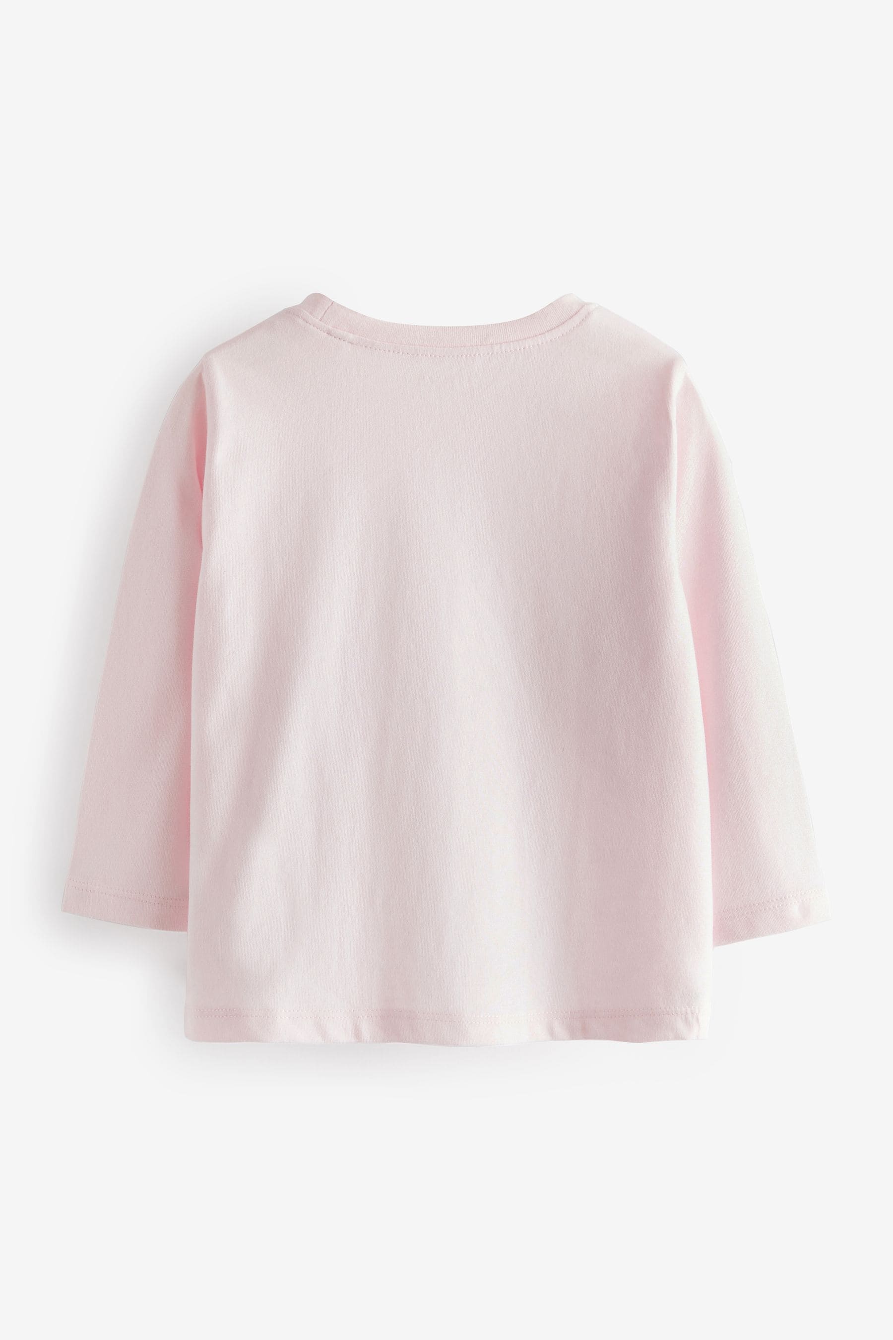 Pink 100% Cotton Long Sleeve Bow Sequin T-Shirt (9mths-7yrs)