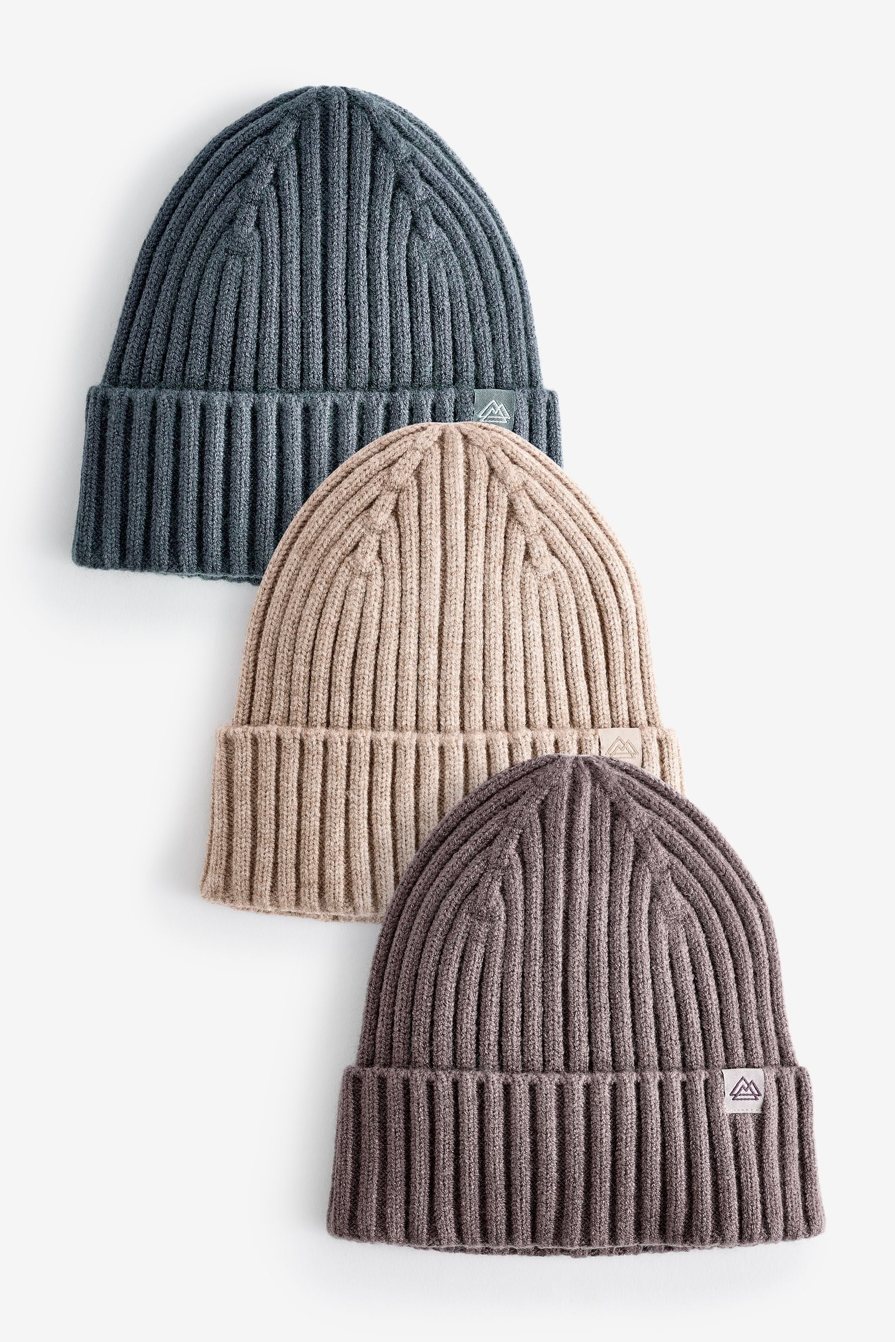 Neutrals Knitted Beanies 3 Pack (1-16yrs)