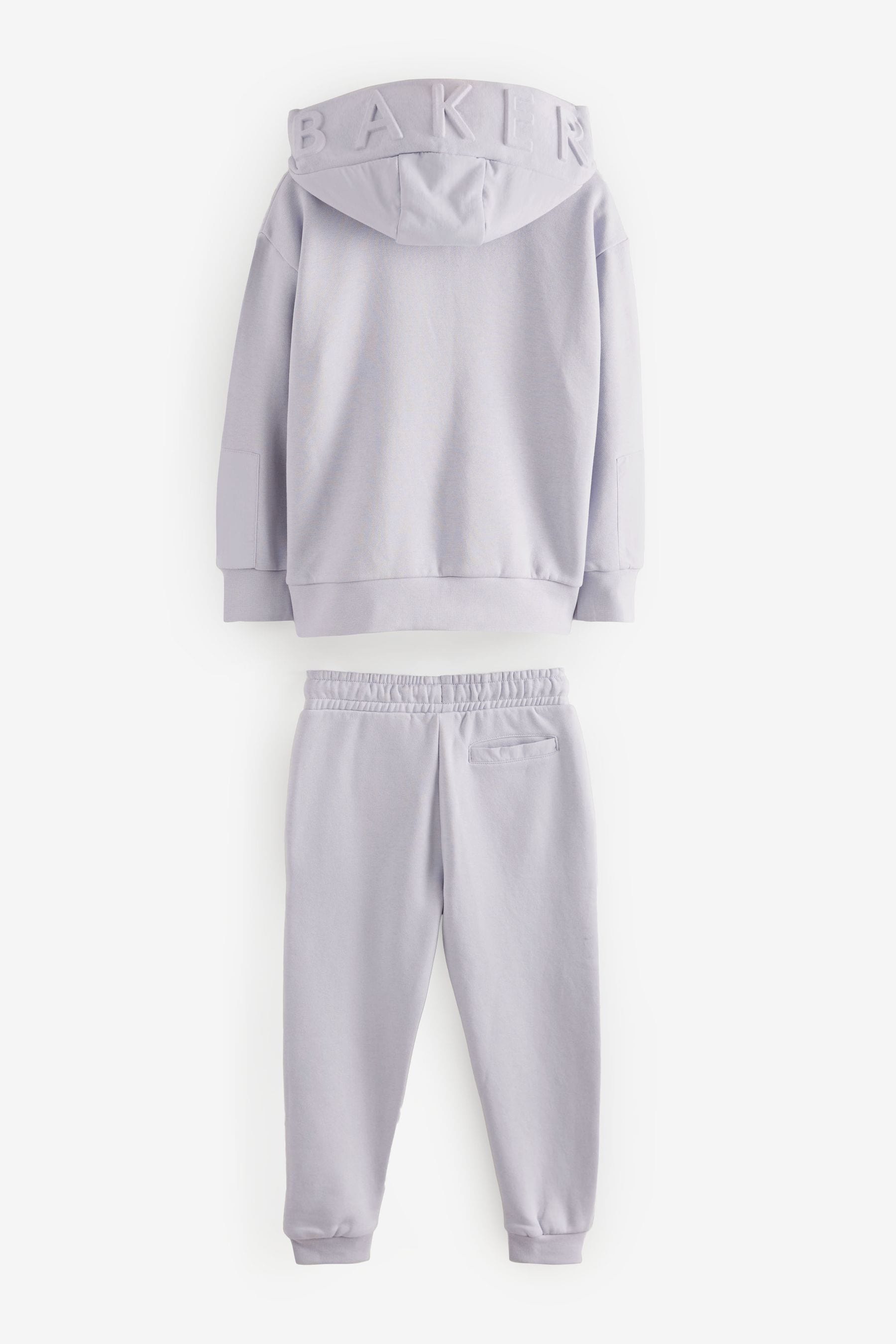 Baker by Ted Baker Lilac Panelled Hoodie and Embossed Joggers Set