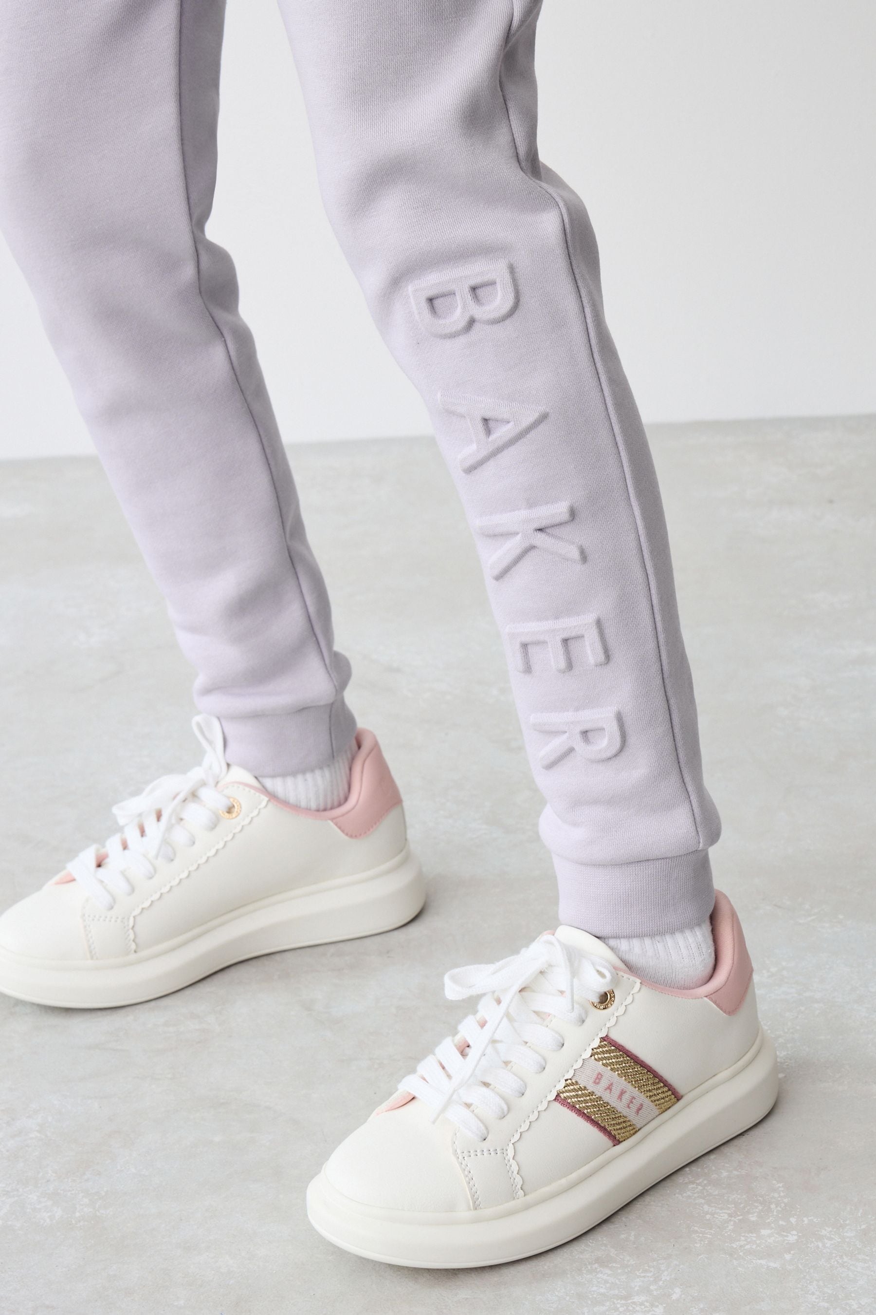 Baker by Ted Baker Lilac Panelled Hoodie and Embossed Joggers Set