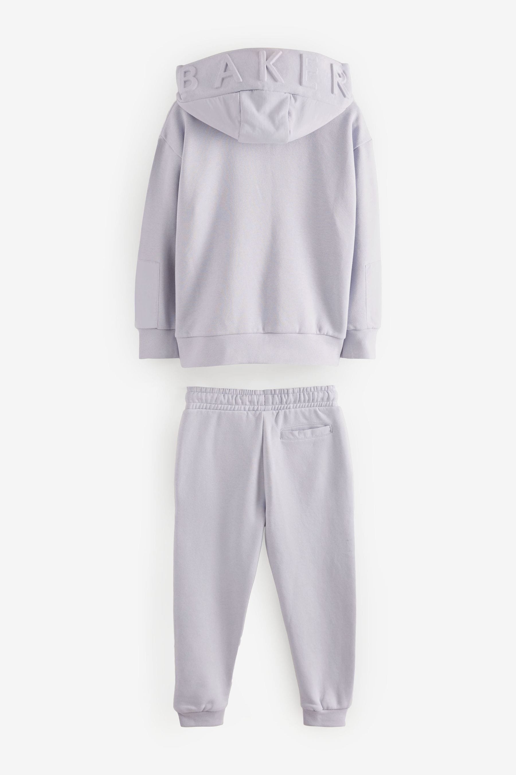 Baker by Ted Baker Lilac Panelled Hoodie and Embossed Joggers Set