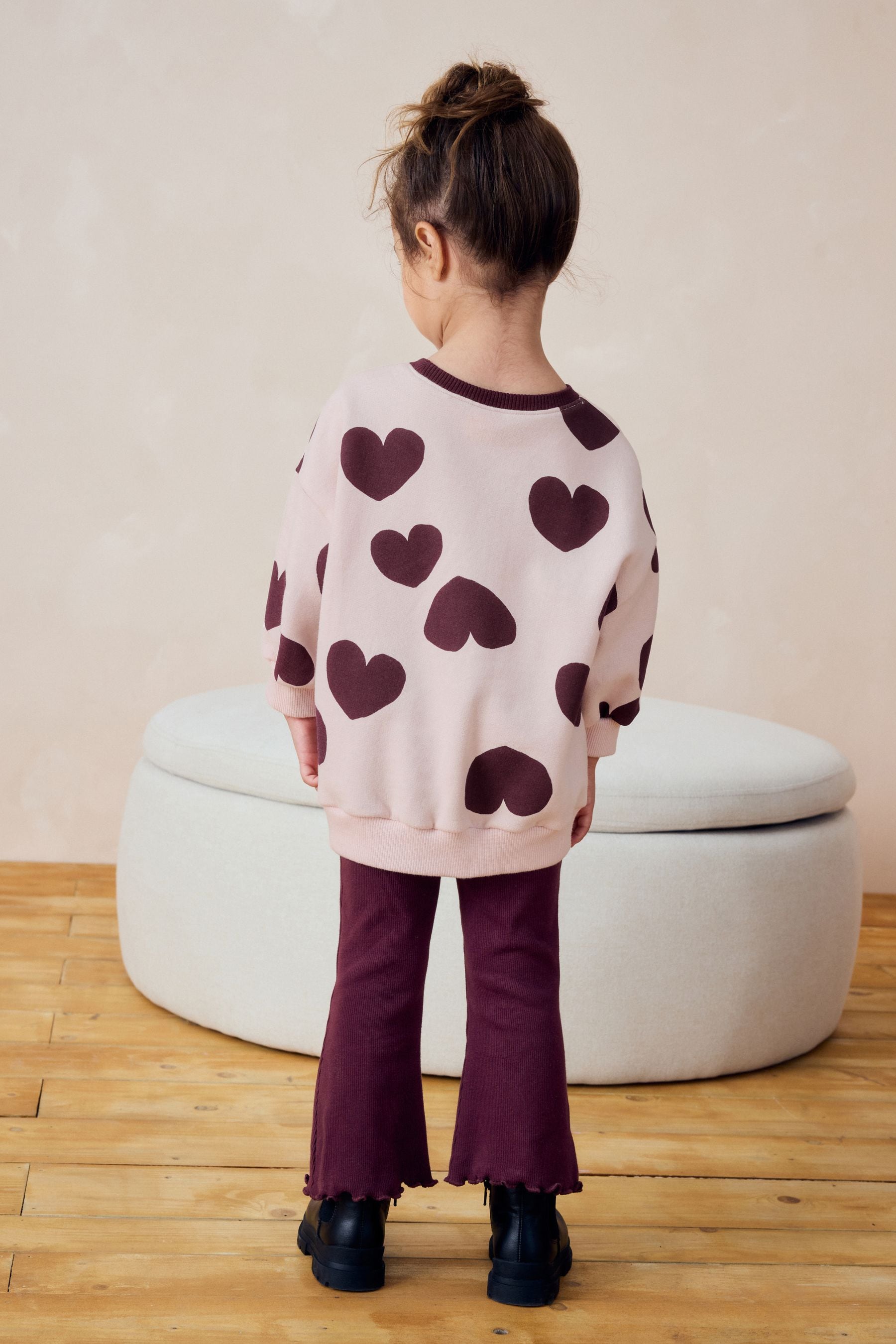 Plum Purple Sweatshirt and Flare Leggings Set (3mths-7yrs)