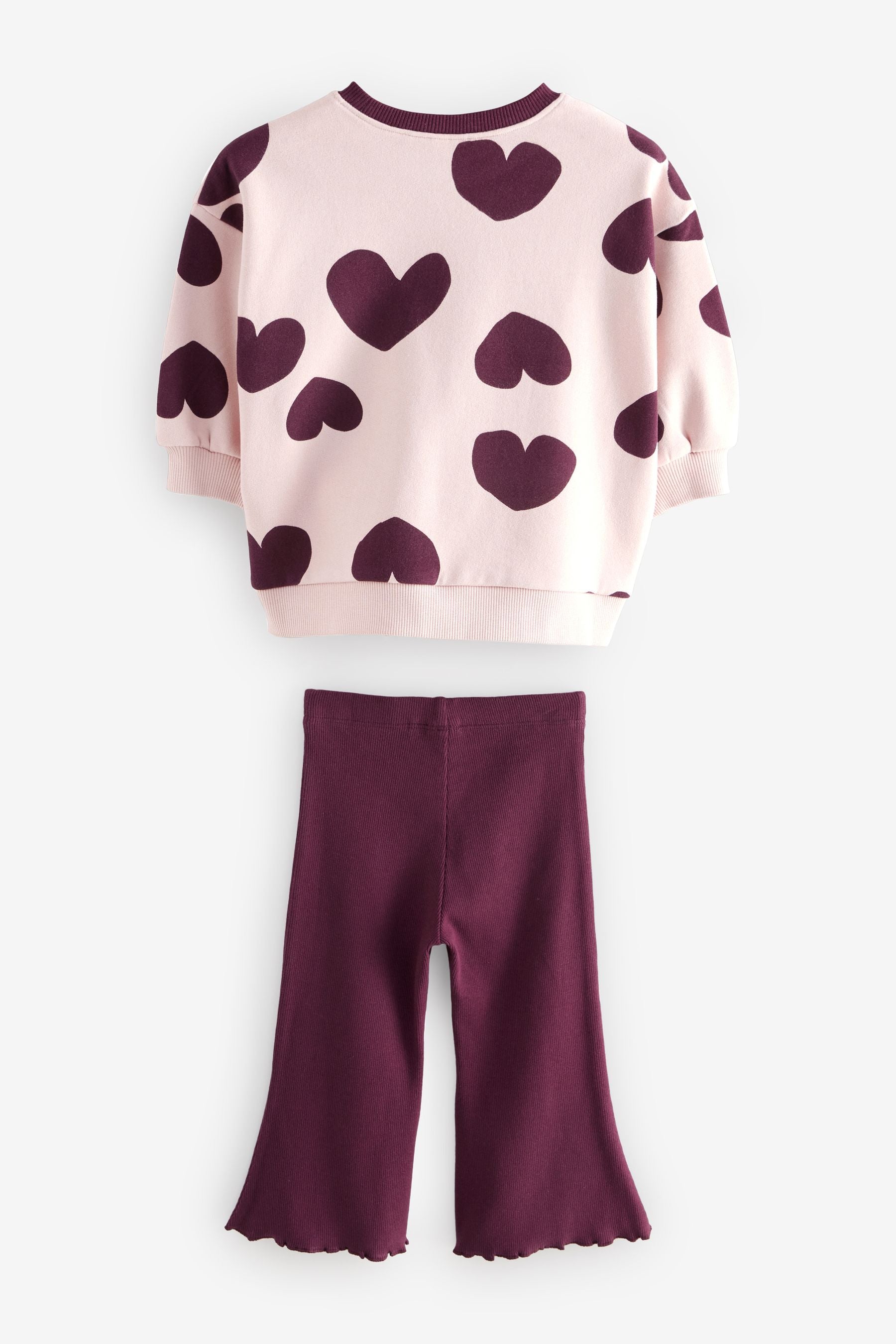 Plum Purple Sweatshirt and Flare Leggings Set (3mths-7yrs)