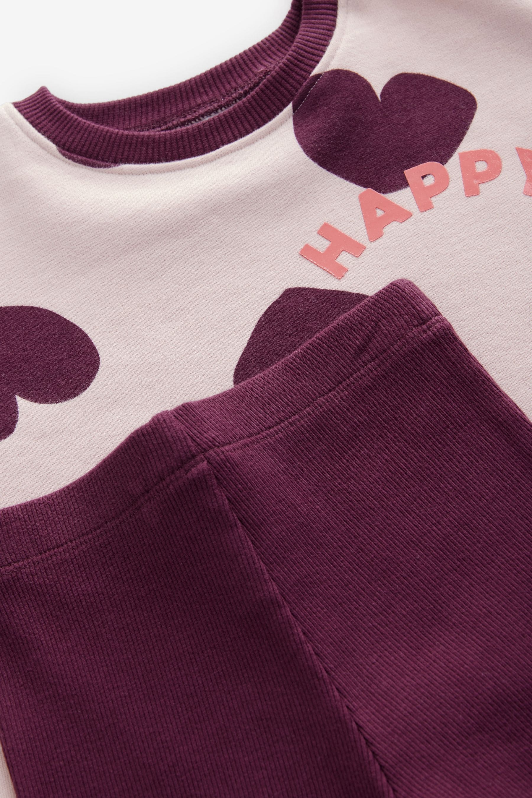 Plum Purple Sweatshirt and Flare Leggings Set (3mths-7yrs)