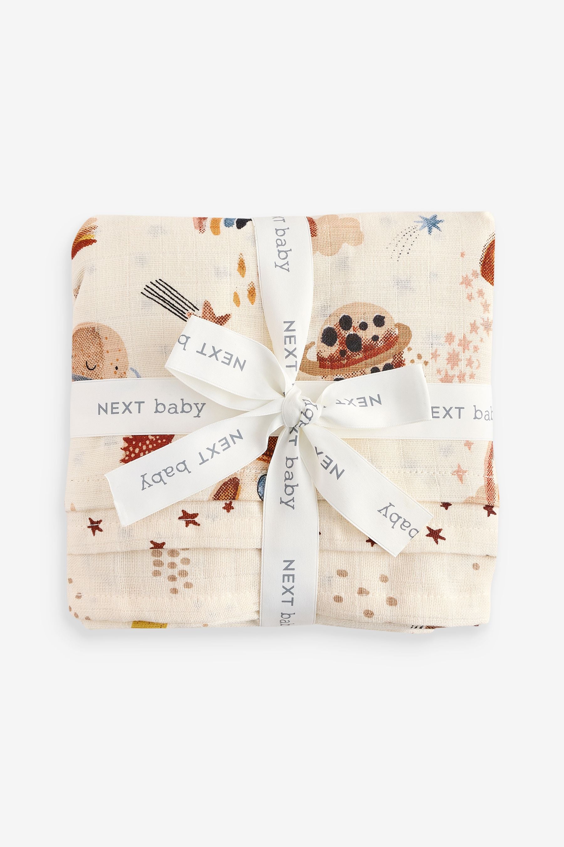 Neutral Space Baby Muslin 100% Cotton Cloths 4 Pack