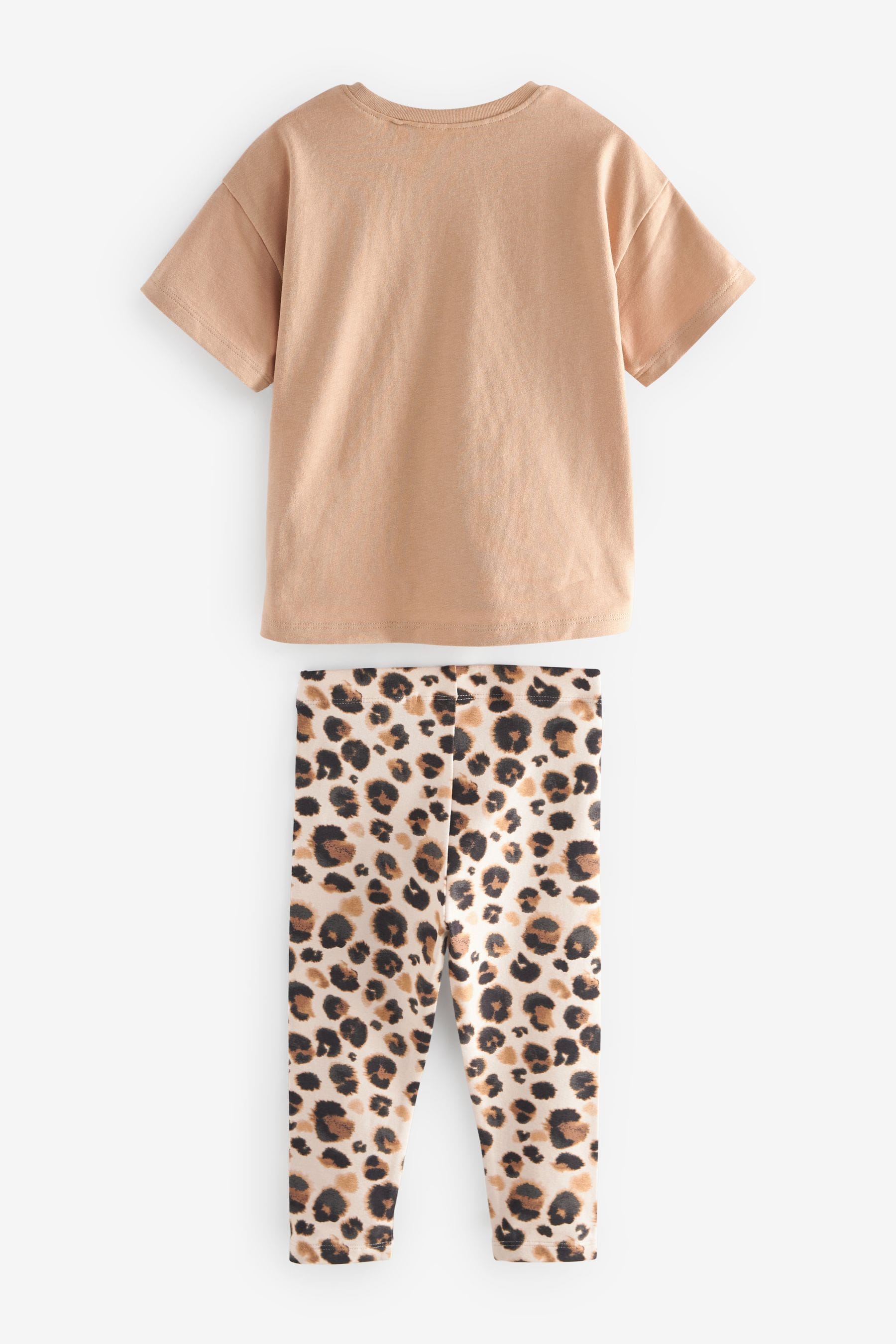 Brown Bear 100% Cotton Short Sleeve T-Shirt and Leggings Set (3mths-7yrs)