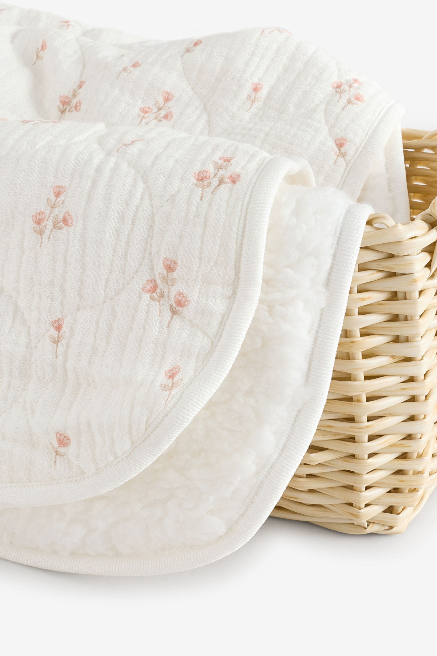 Delicate Floral Muslin Baby Fleece Blanket