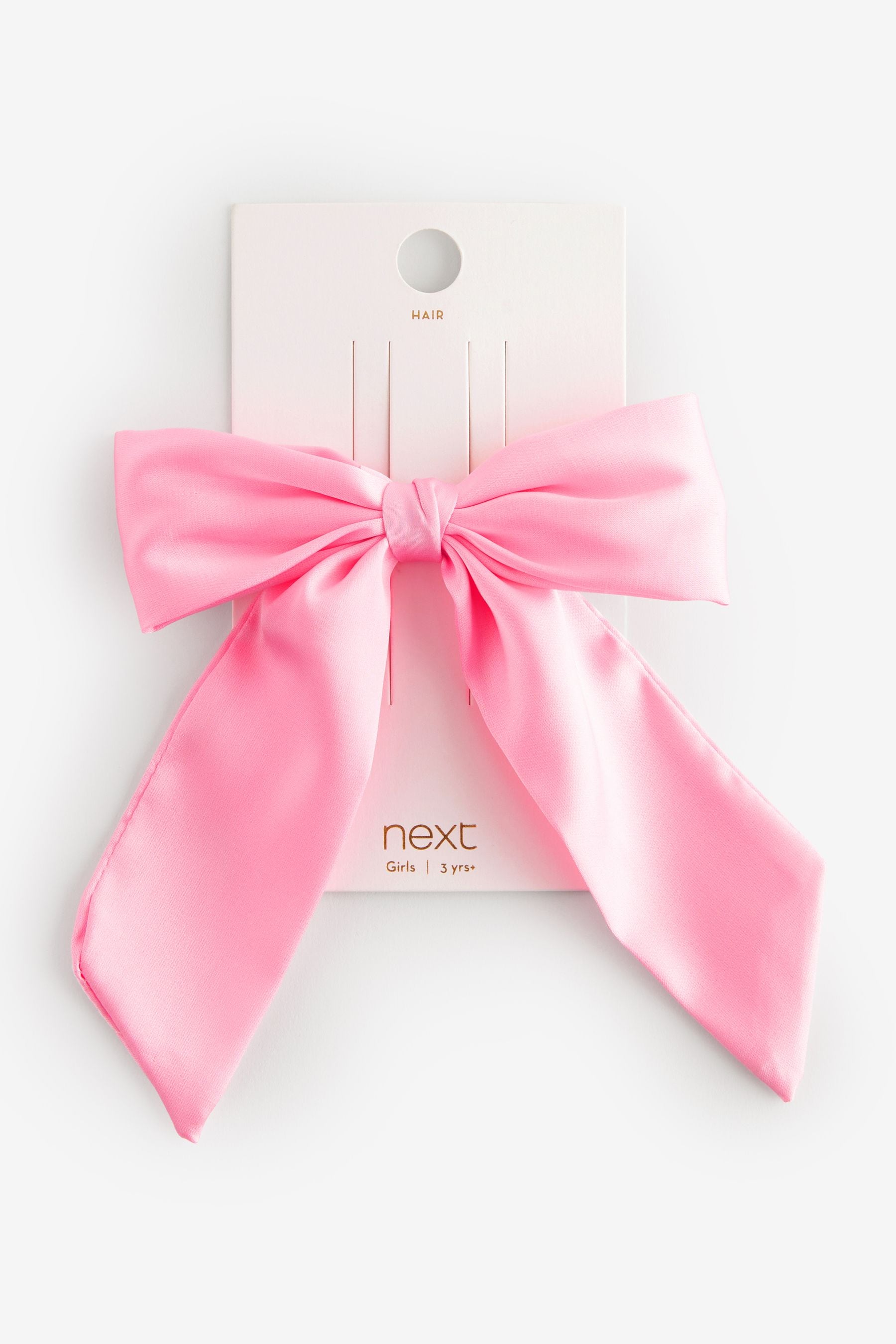 Pink Long Bow Clip