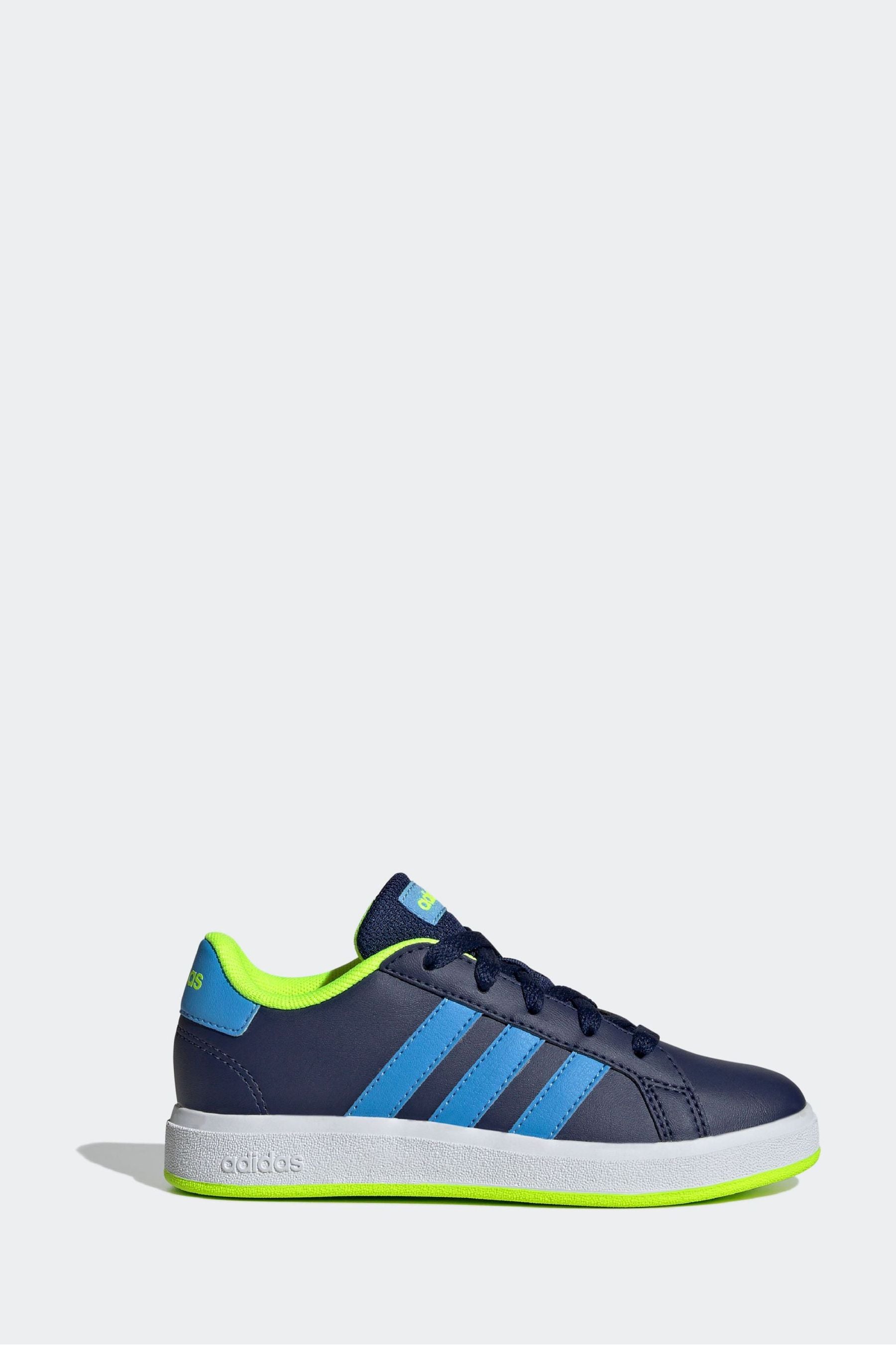 adidas Navy Kids Sportswear Grand Court Lifestyle Tennis Lace-Up Trainers