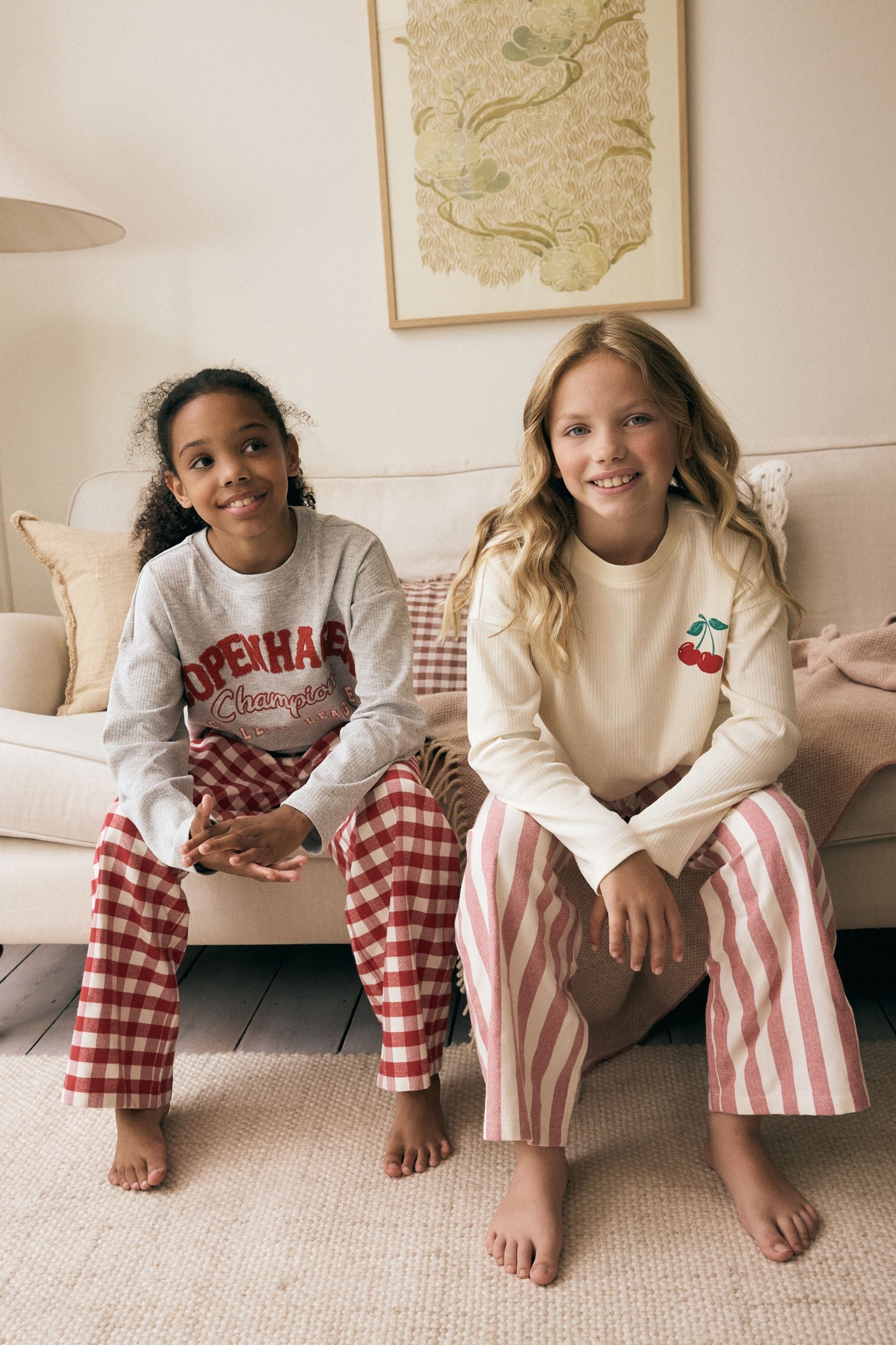 Red Copenhagen Cotton Woven Stripe Pyjamas 2 Pack (3-16yrs)