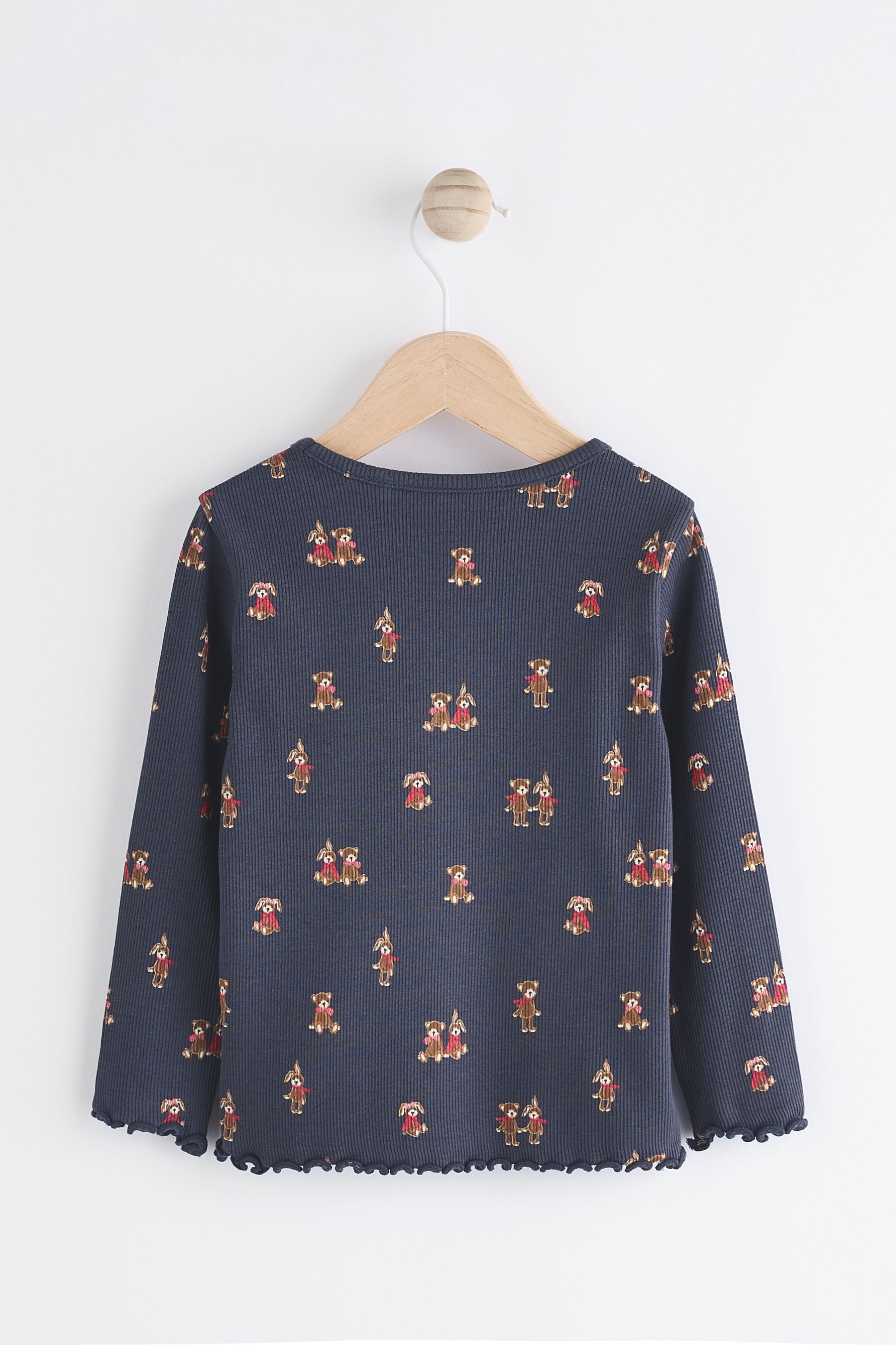 Navy Bunny CottonRich Long Sleeve Rib T-Shirt (3mths-7yrs)