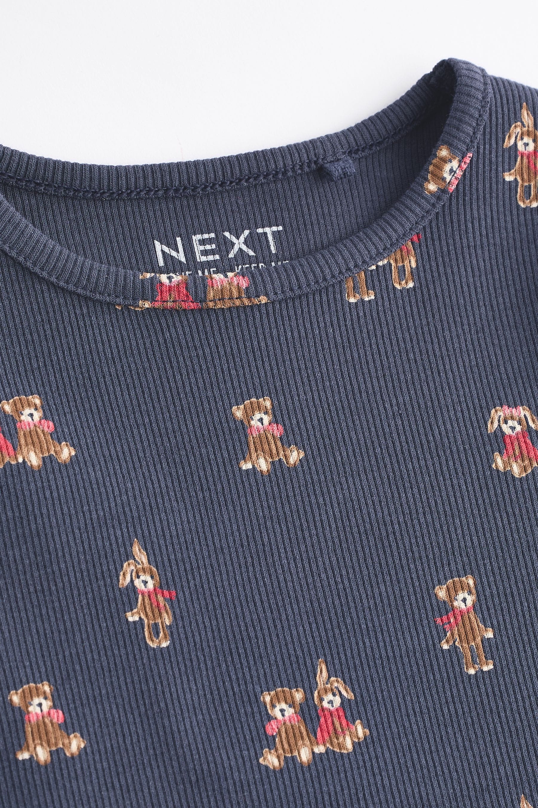 Navy Bunny CottonRich Long Sleeve Rib T-Shirt (3mths-7yrs)