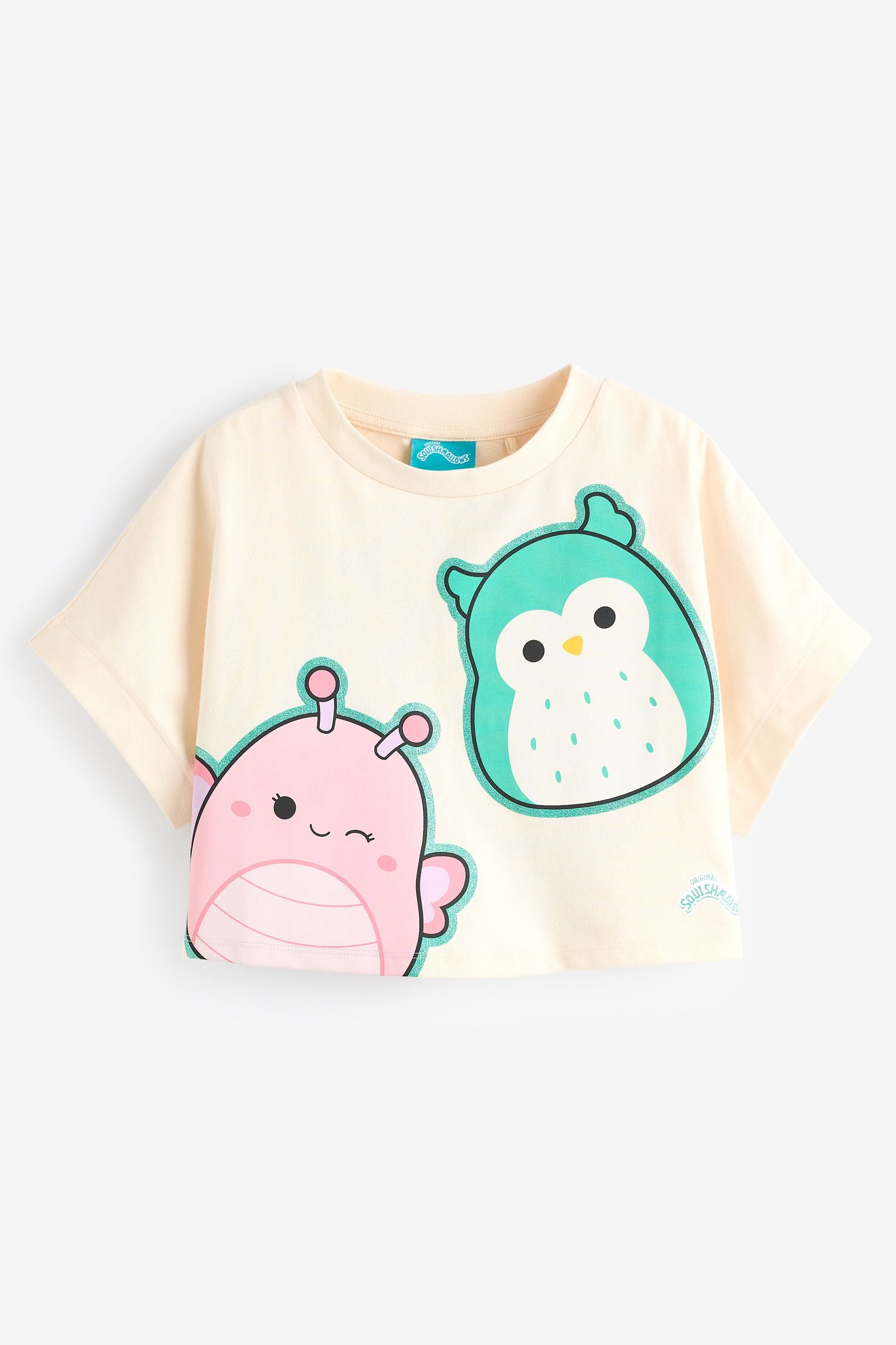 Ecru White Squishmallows Boxy T-Shirt (5-12yrs)