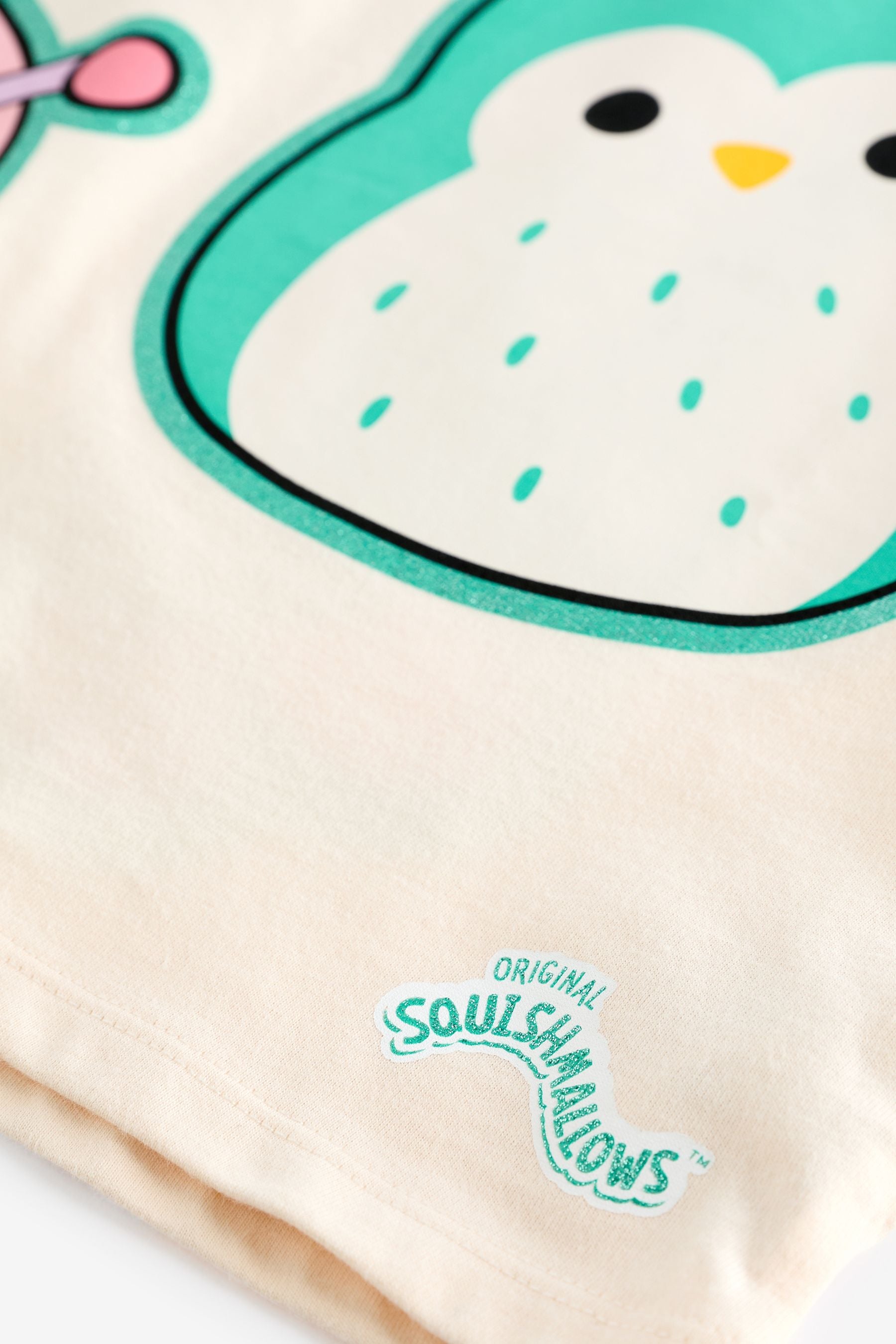 Ecru White Squishmallows Boxy T-Shirt (5-12yrs)