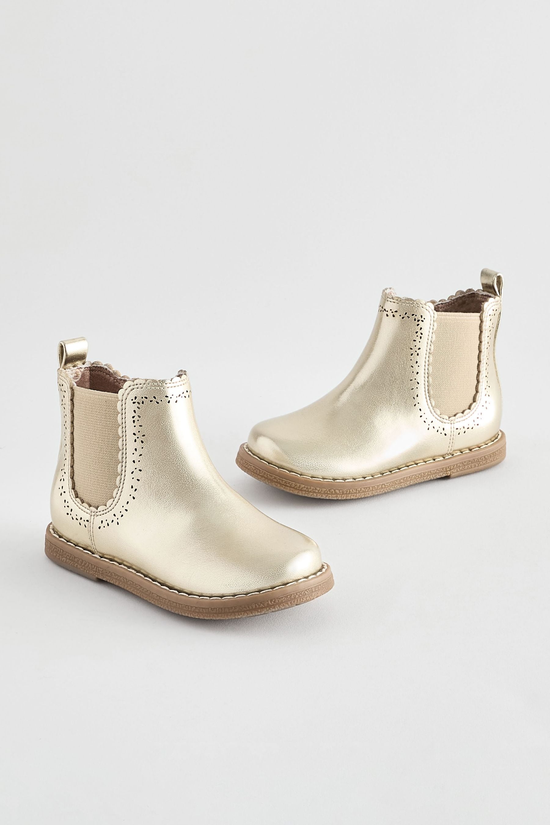 Gold Wide Fit (G) Chelsea Boots