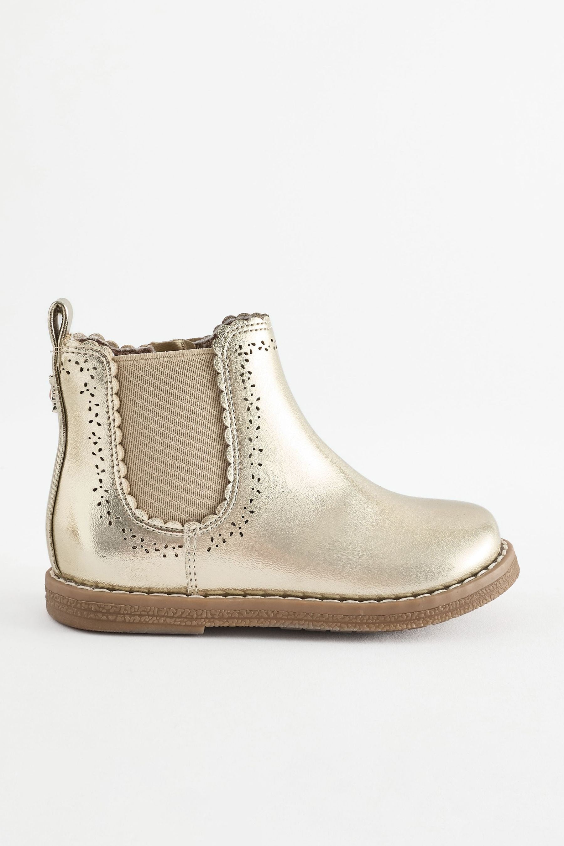 Gold Wide Fit (G) Chelsea Boots