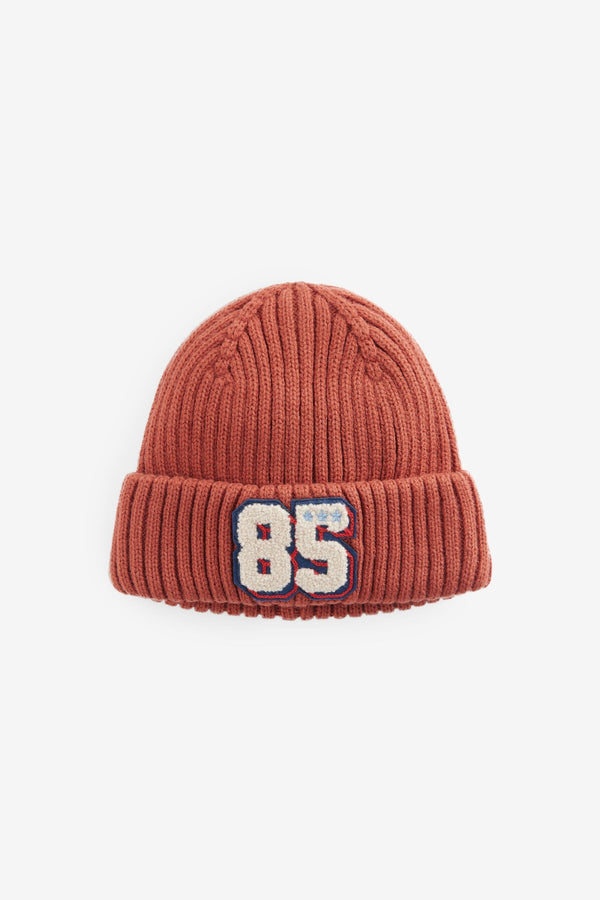 Rust Brown Varsity Beanie Hat (1-16yrs)