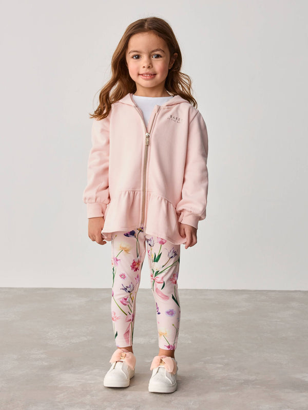 Baker by Ted Baker Pink 3 Piece Cardigan & Legging Set