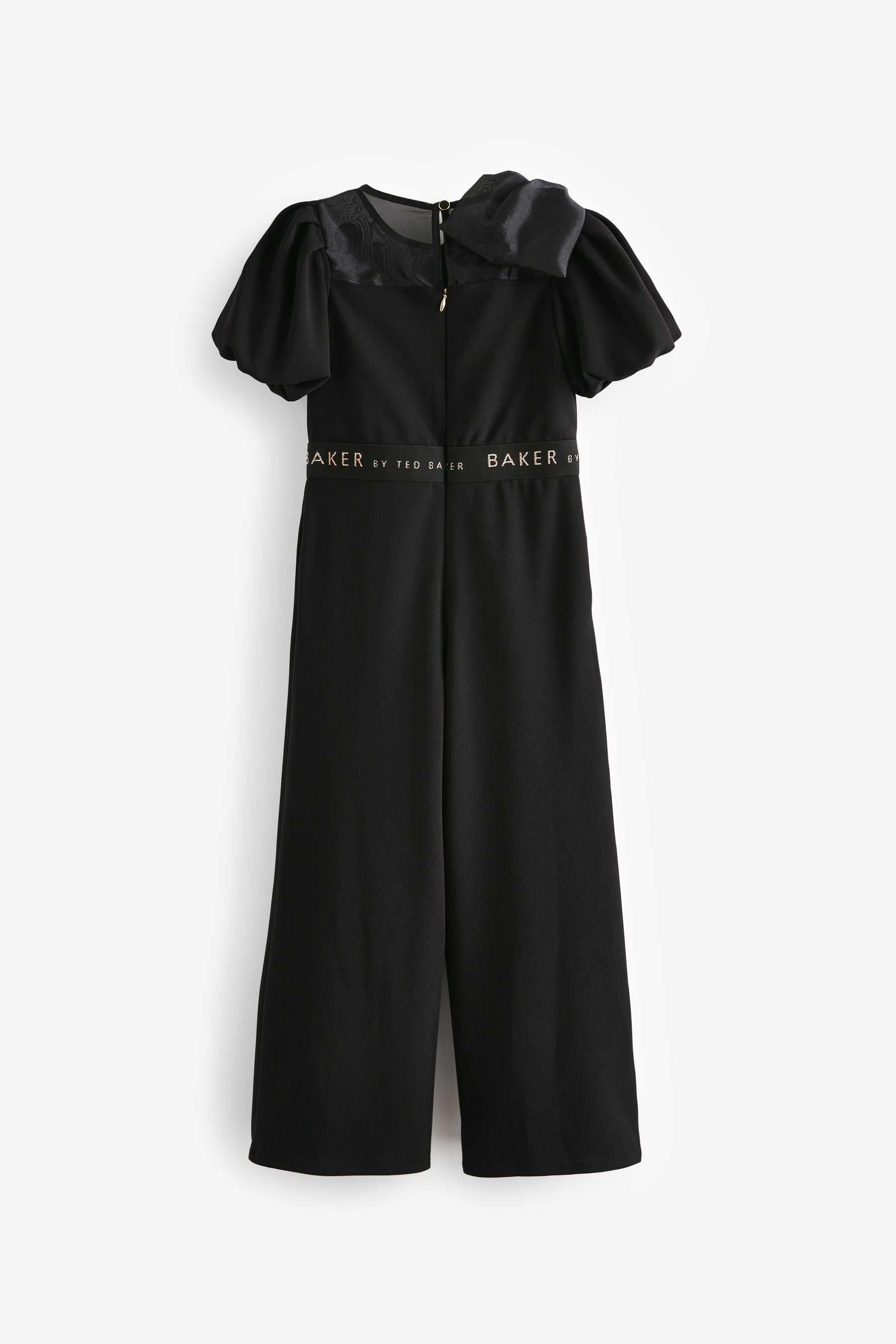 Baker by Ted Baker Organza Bow Detail Black Jumpsuit