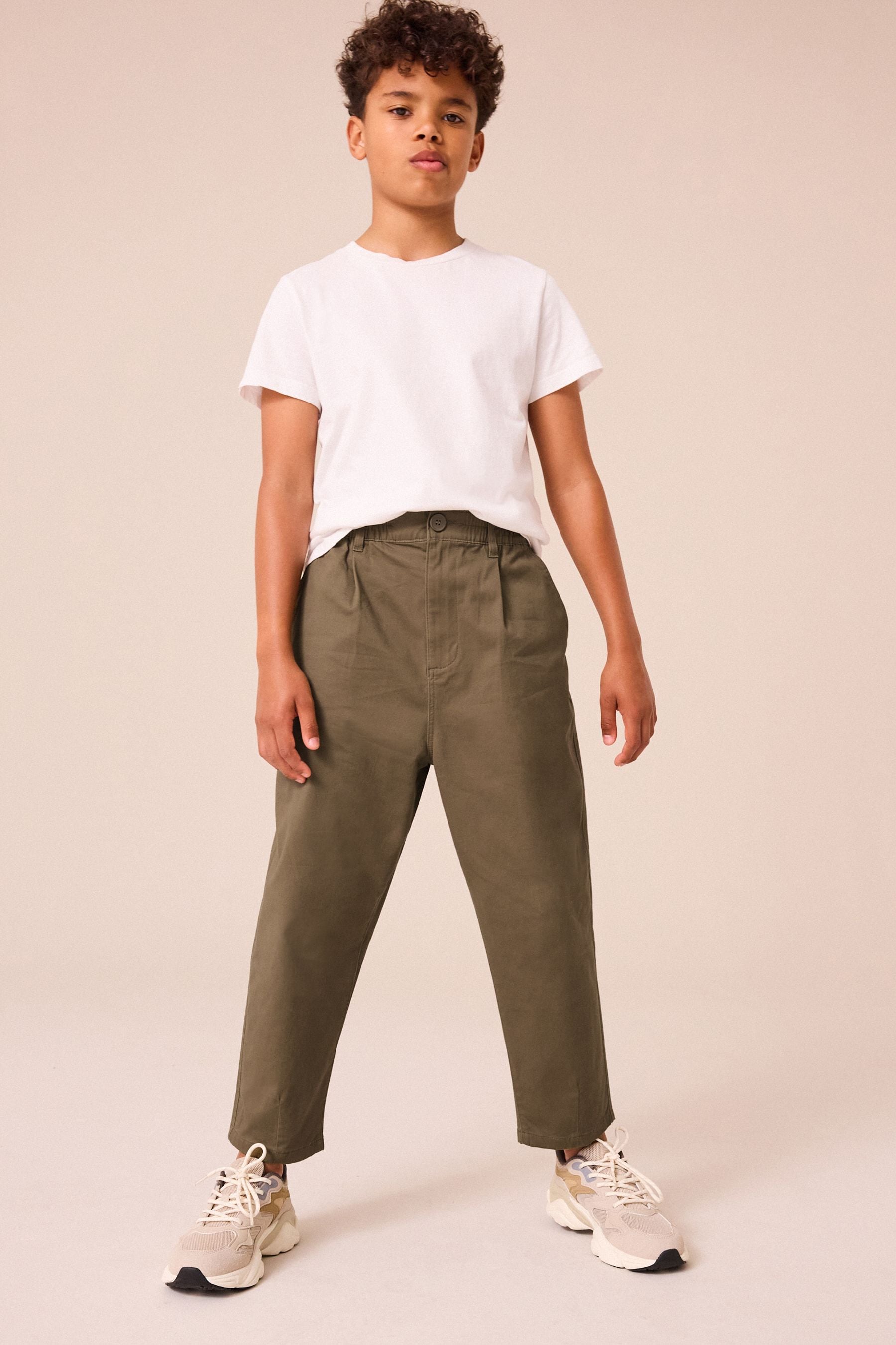 Khaki Green Balloon Fit Trousers (3-16yrs)