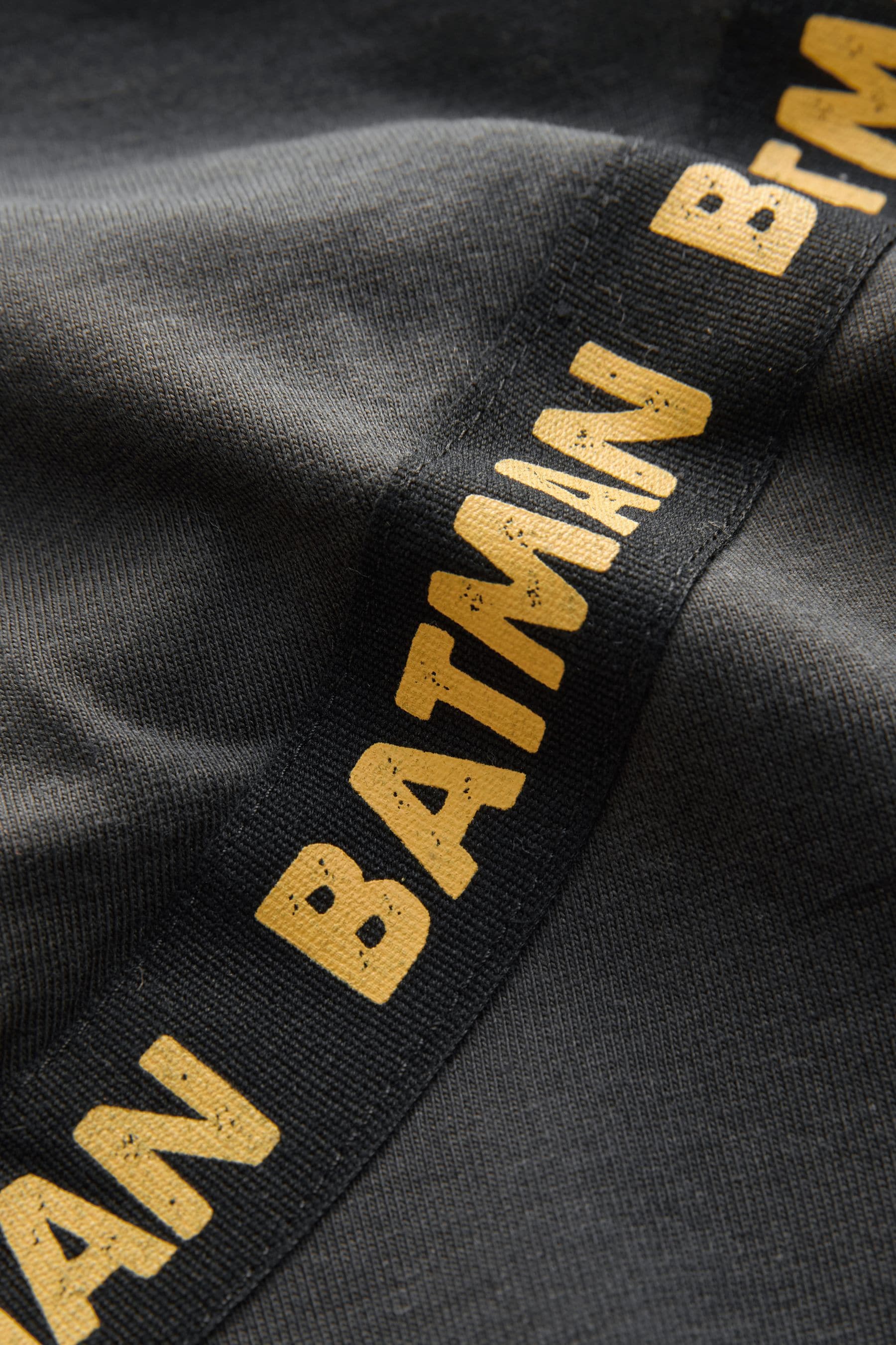 Black Batman 100% Cotton Long Sleeve Bumbag T-Shirt (3mths-8yrs)