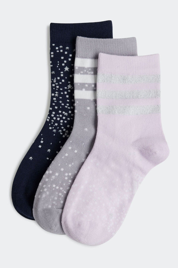 adidas Pink/Black Socks 3 pack