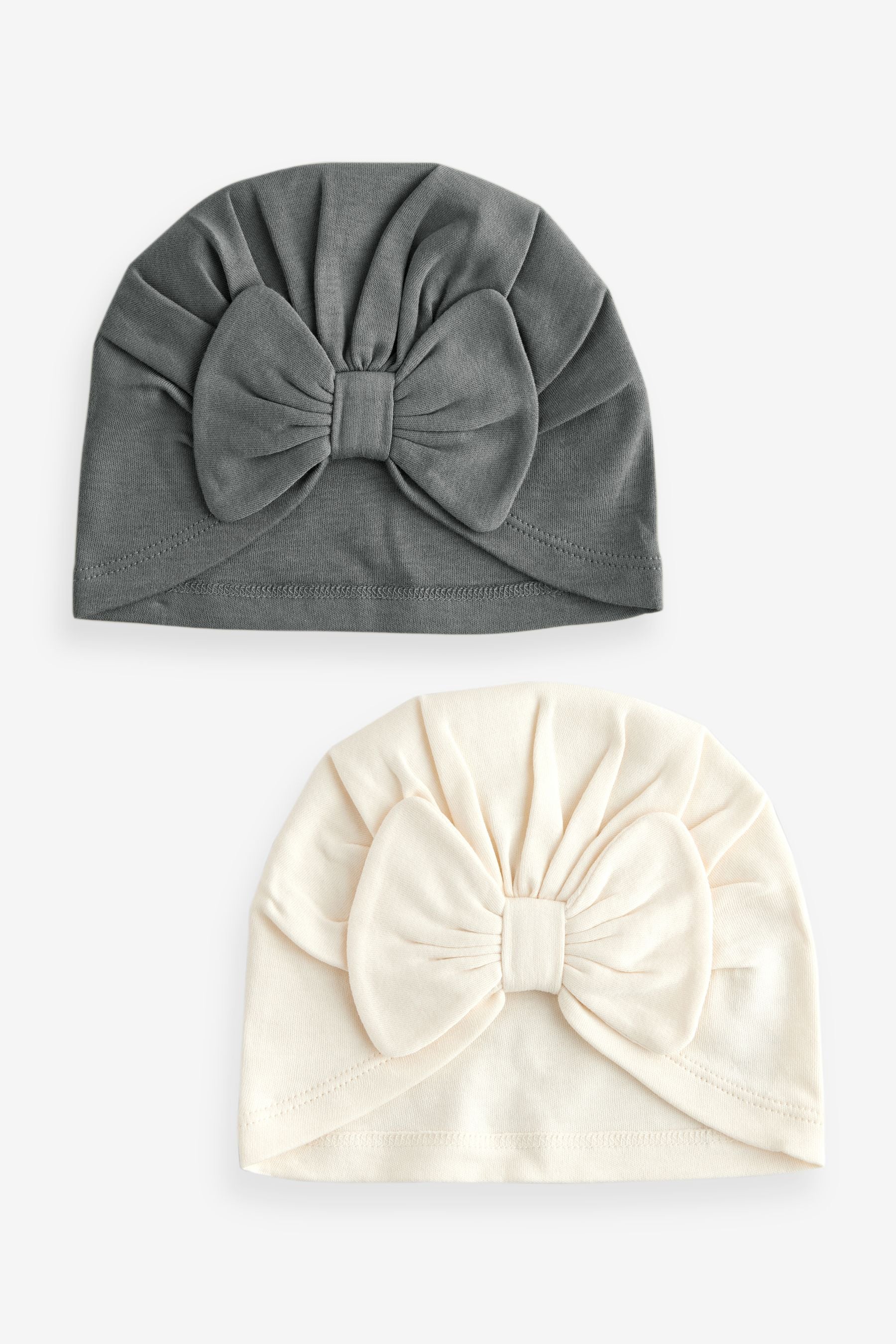 Monochrome Baby Bow Turban Hats 2 Pack (0mths-2yrs)