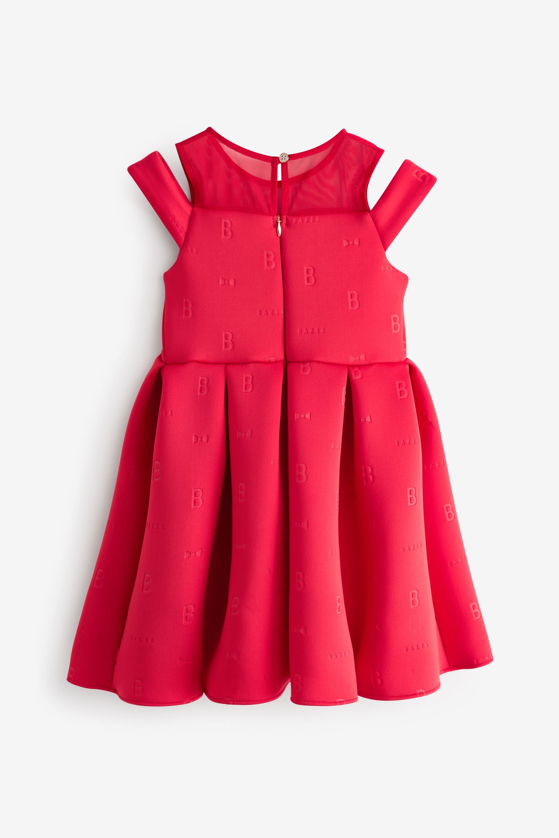 Baker by Ted Baker Red Bow Mesh Scuba Dress