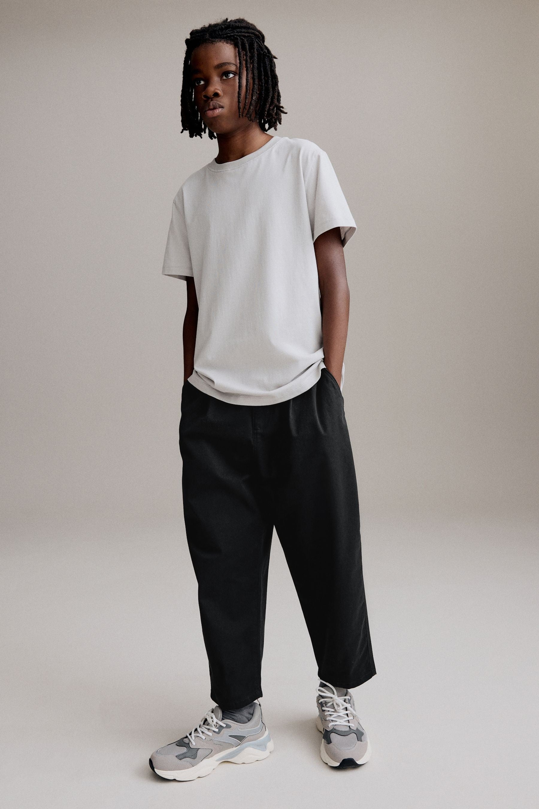 Black Balloon Fit Trousers (3-16yrs)