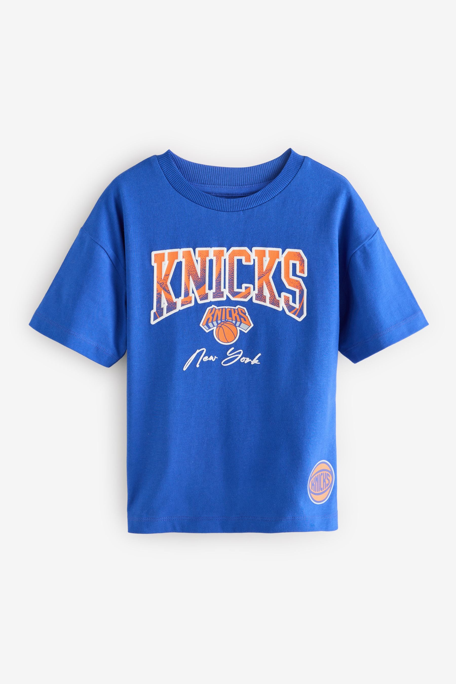 Cobalt Blue NBA Licensed New York Knicks T-Shirt (3-16yrs)