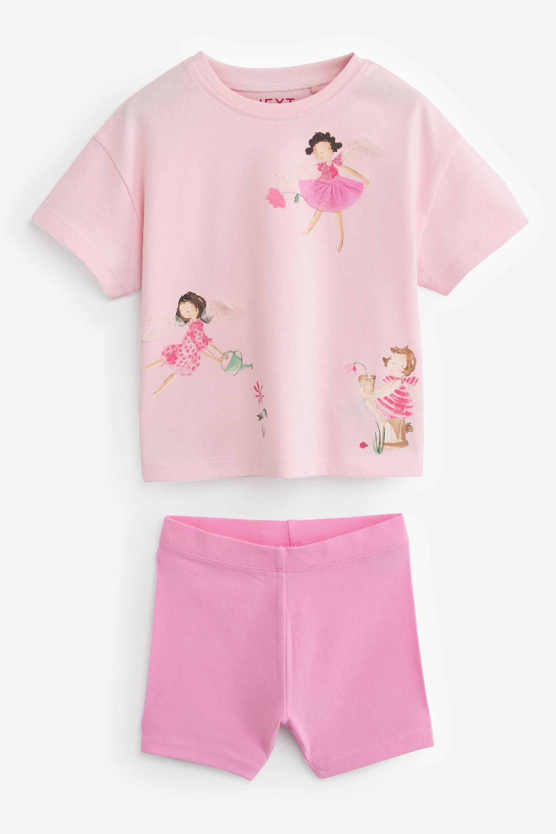 Pink Fairy Short Sleeve Top and Shorts Set (3mths-7yrs)