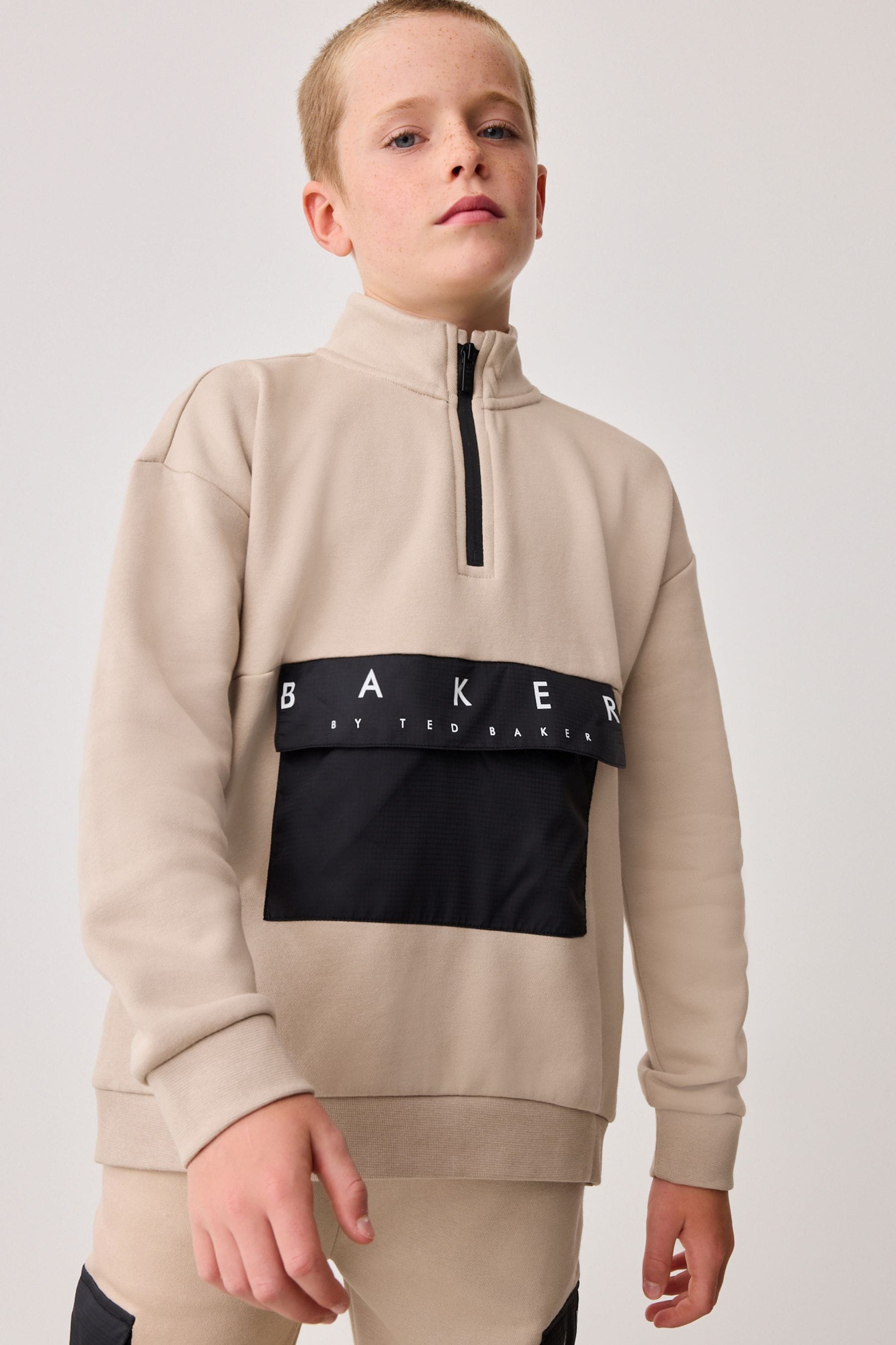 Baker by Ted Baker Funnel Zip Neck Sweatshirt and Joggers Set