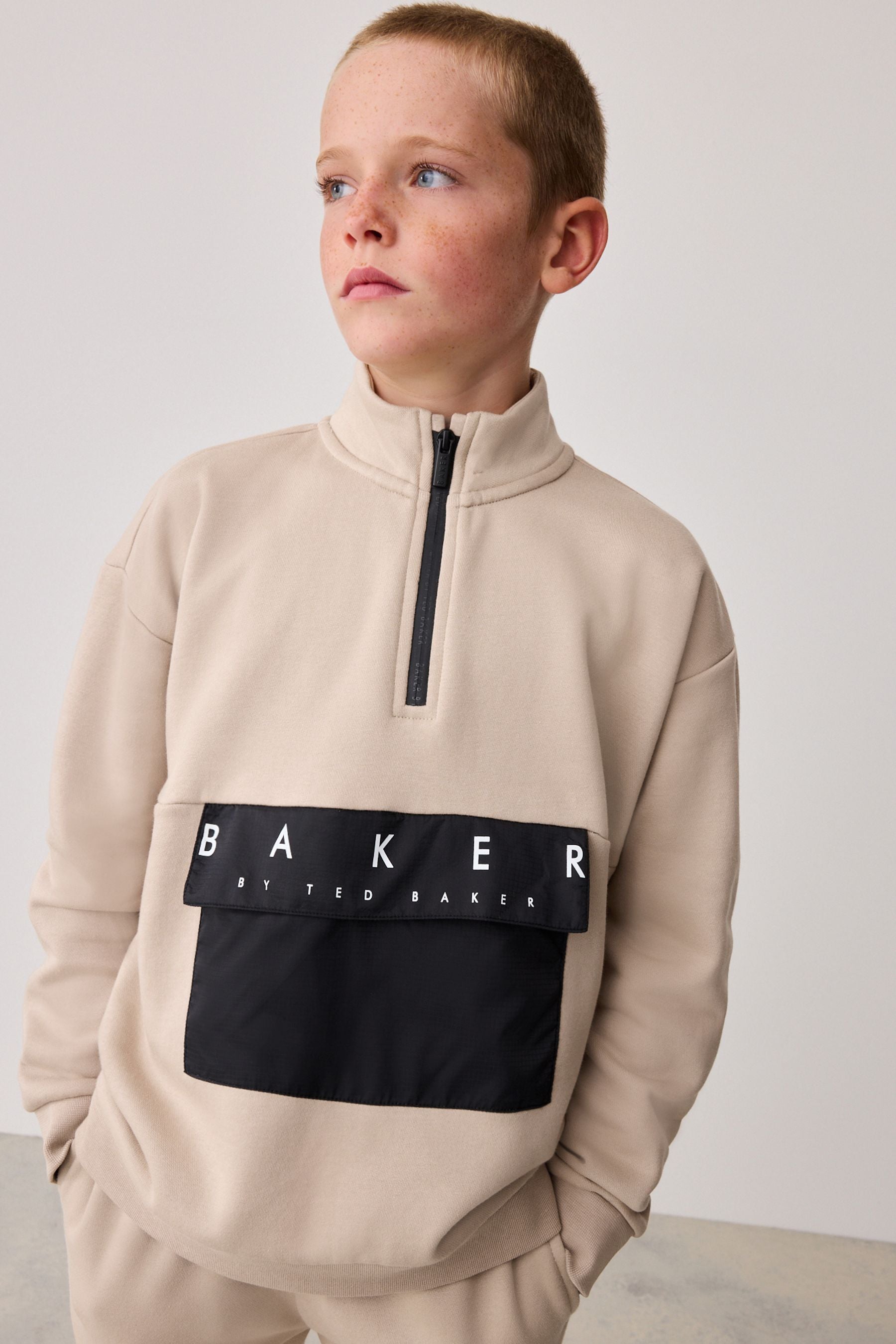 Baker by Ted Baker Funnel Zip Neck Sweatshirt and Joggers Set