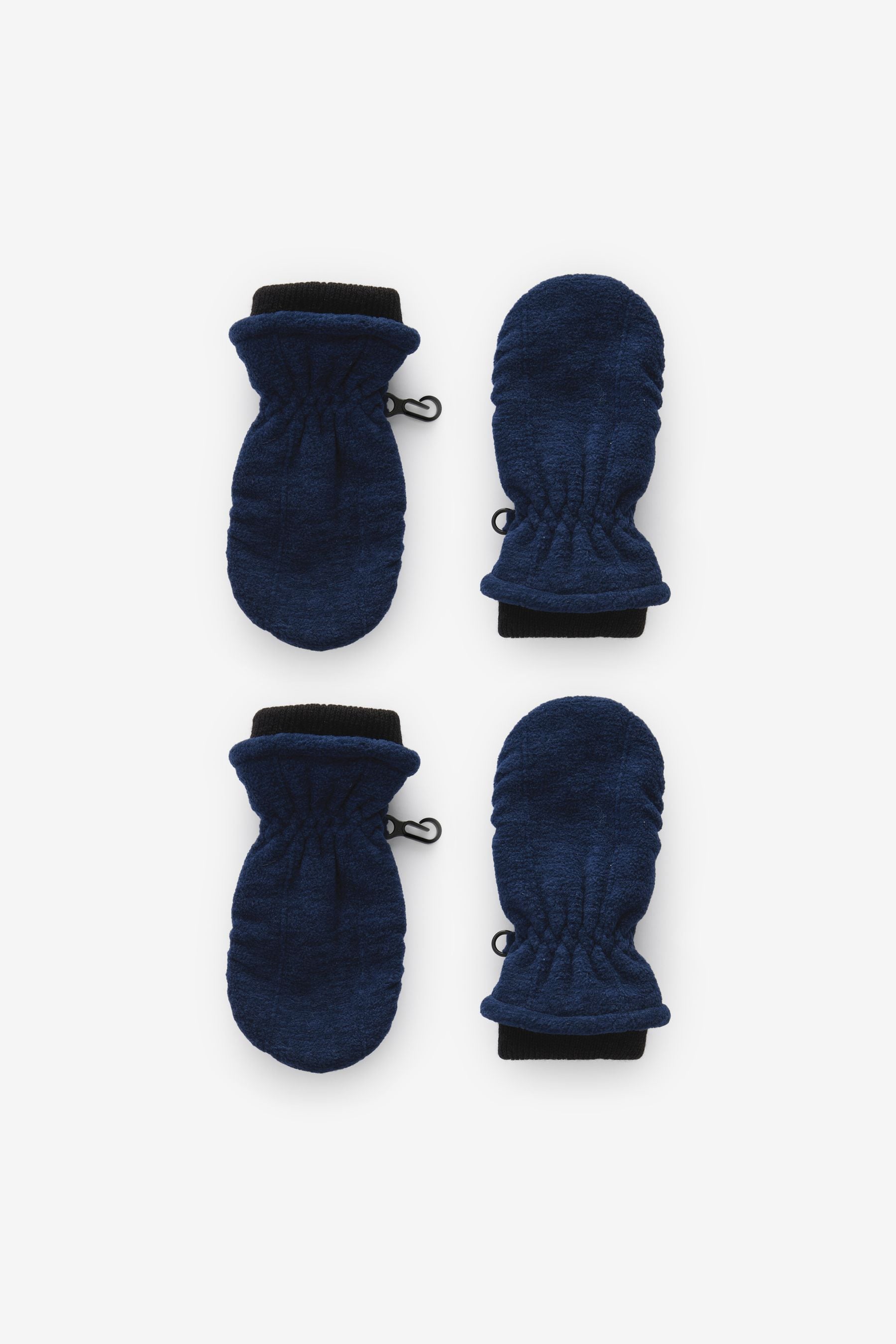 Navy Blue Marl Fleece Mittens (3mths-6yrs)