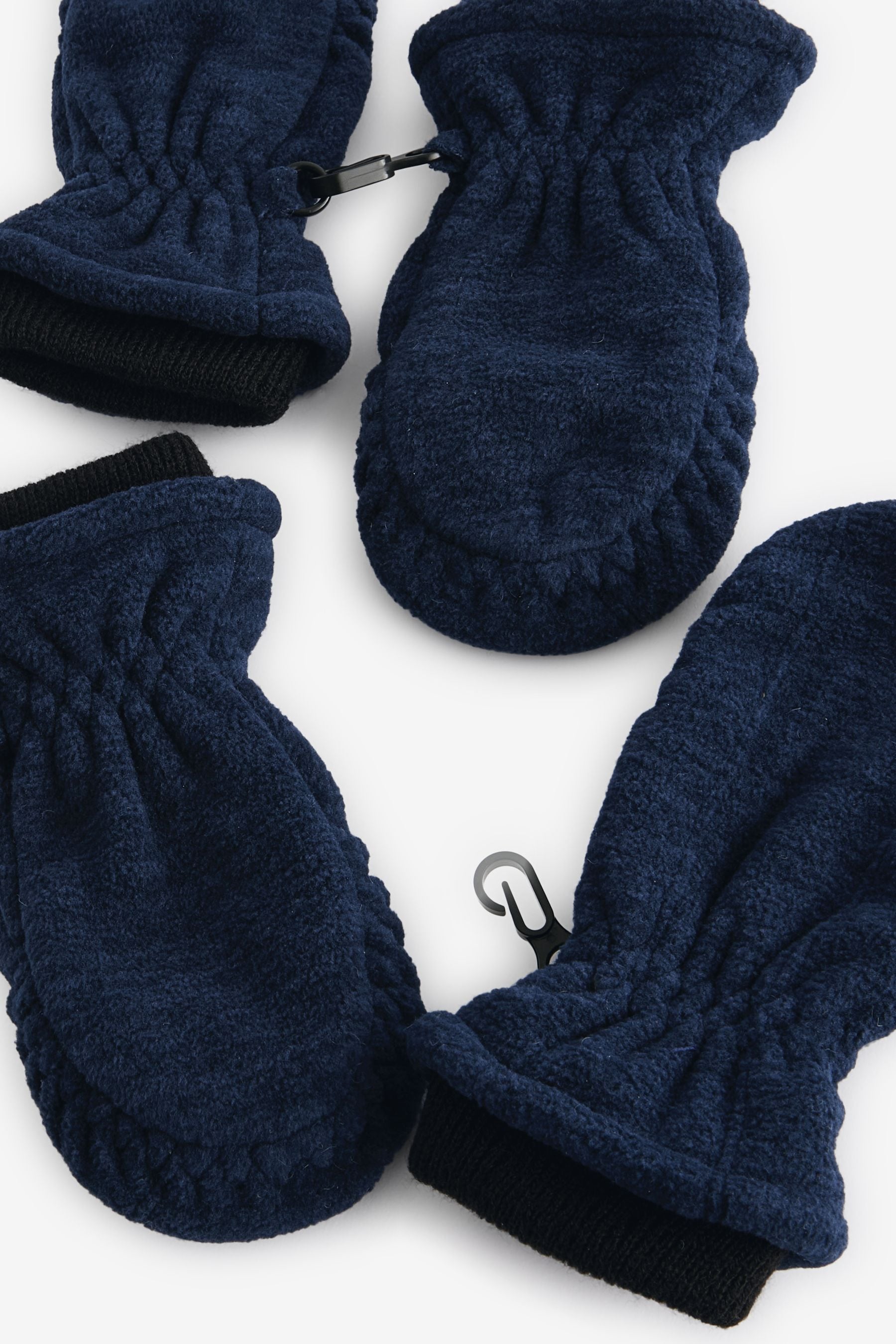 Navy Blue Marl Fleece Mittens (3mths-6yrs)