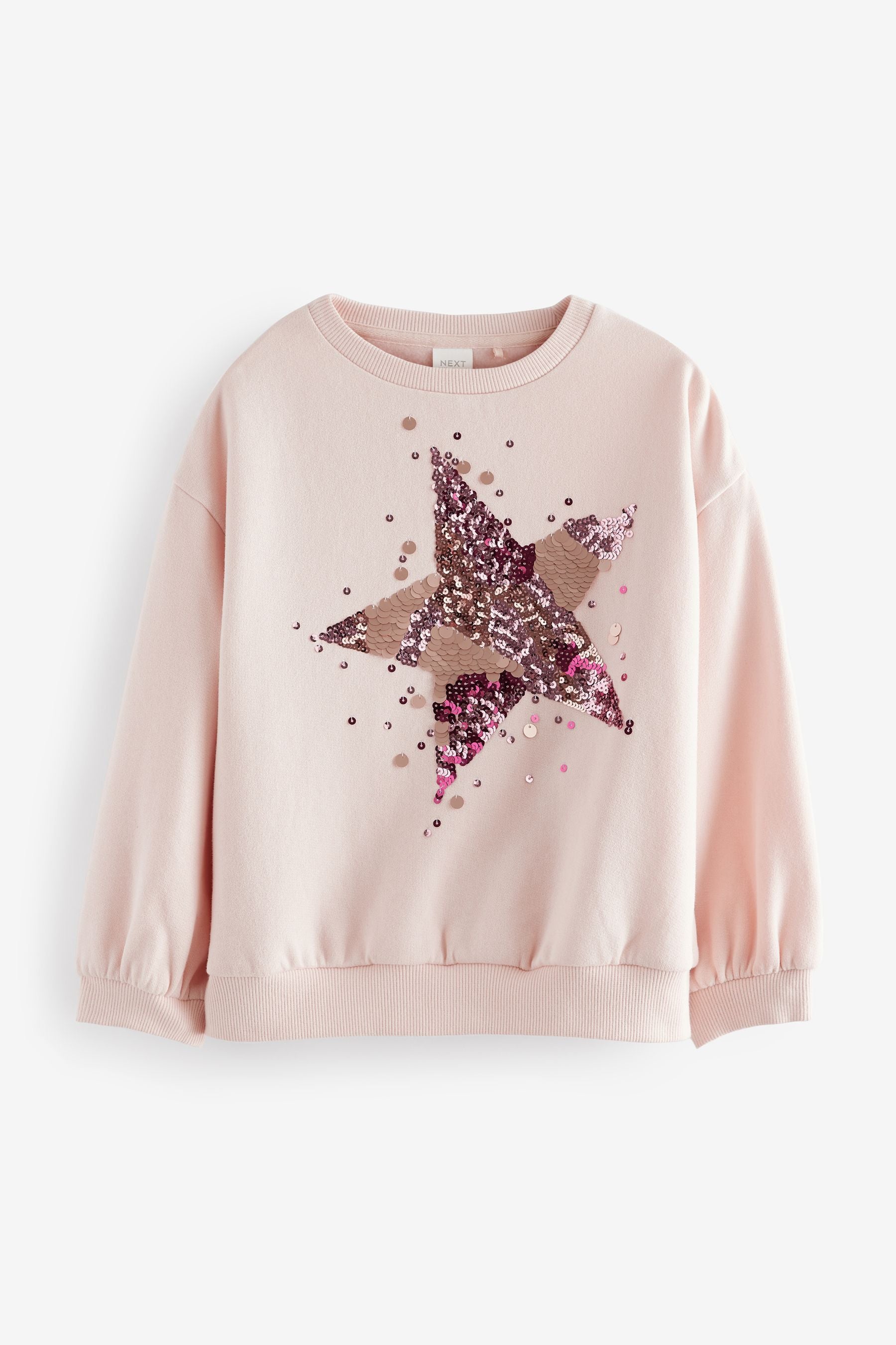 Pretty Pink Sequin Star Sweatshirt (3-16yrs)