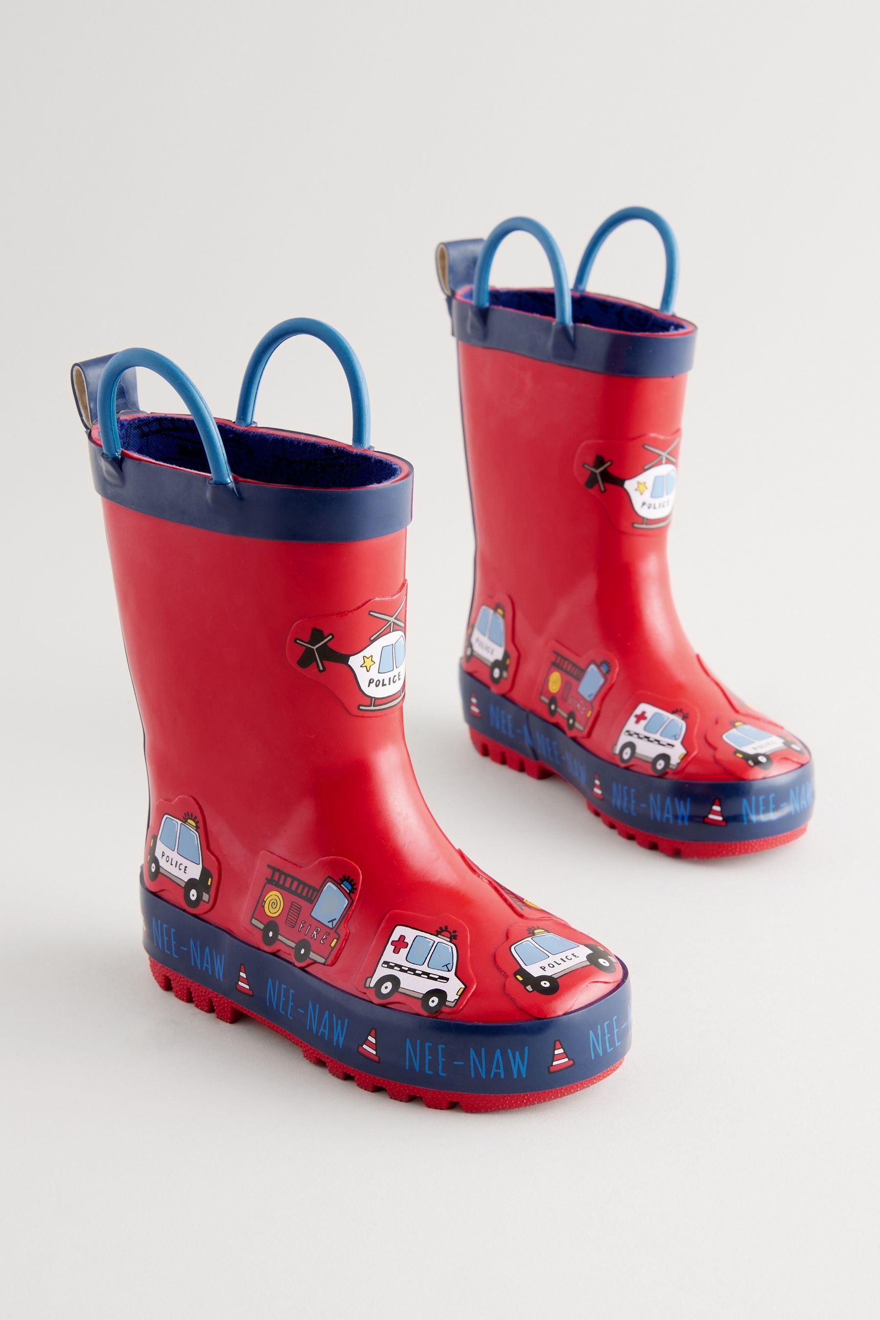 Red Transport Handle Wellies