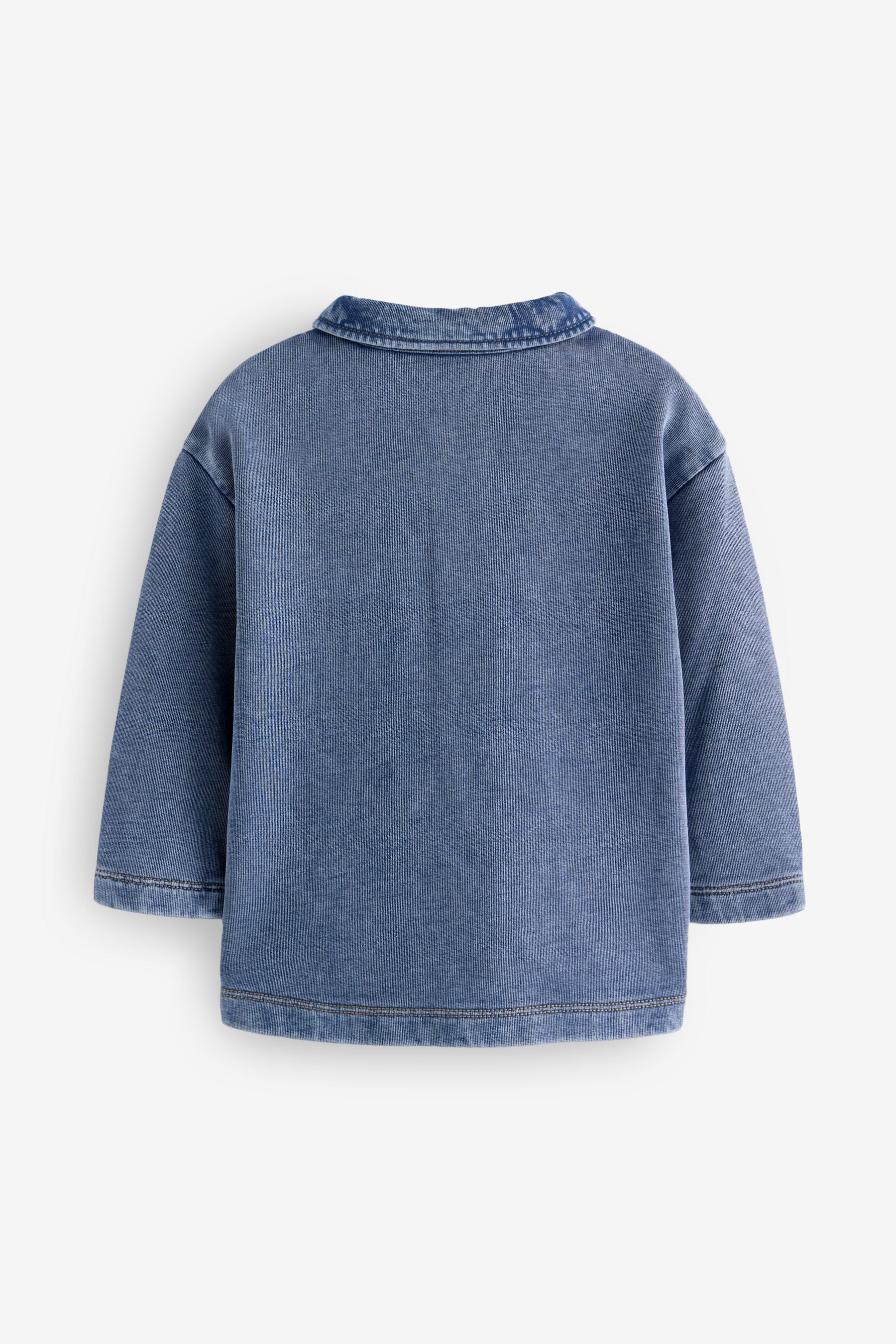 Blue 100% Cotton Washed Jersey Shirt (3mths-7yrs)