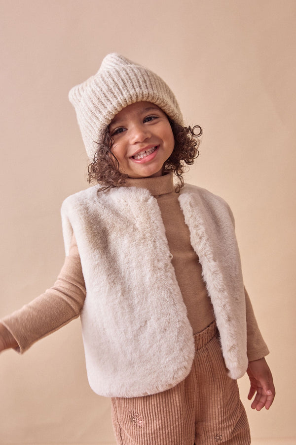 Oatmeal Chunky Rib Beanie Hat (1-16yrs)