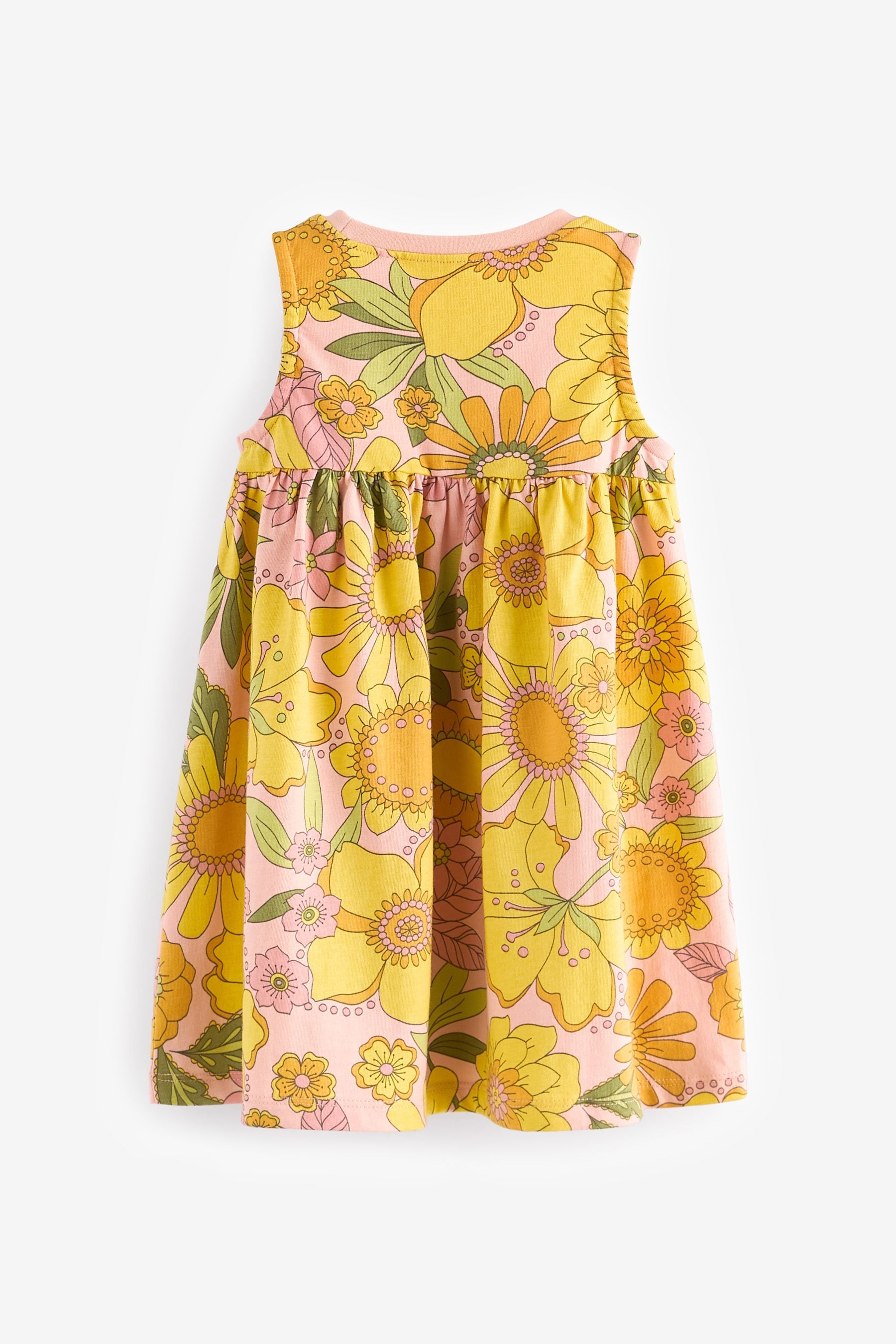 Yellow Sleeveless Jersey Dress (3mths-7yrs)