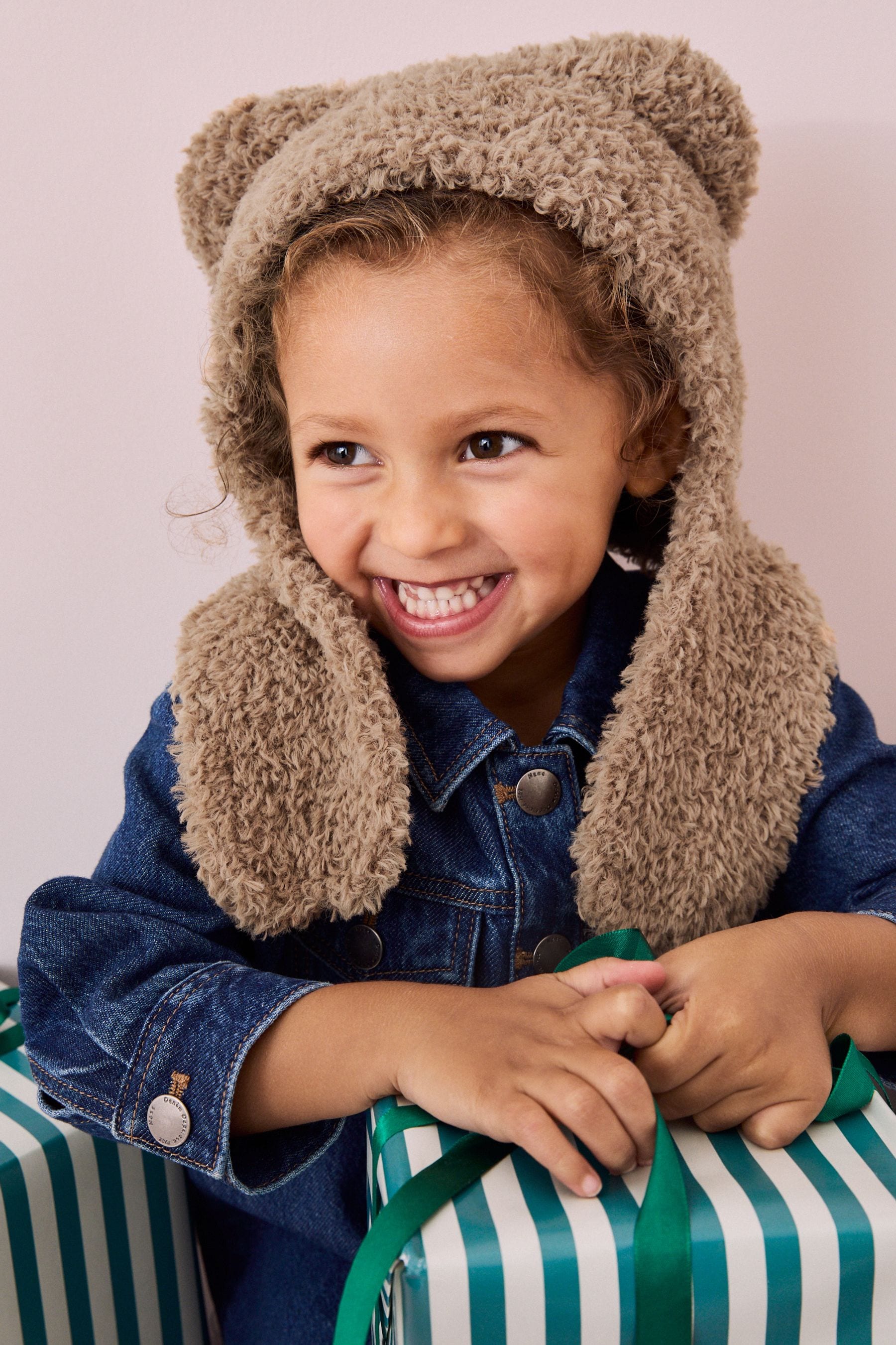 Tan Brown Bear Trapper Hat (3-13yrs)