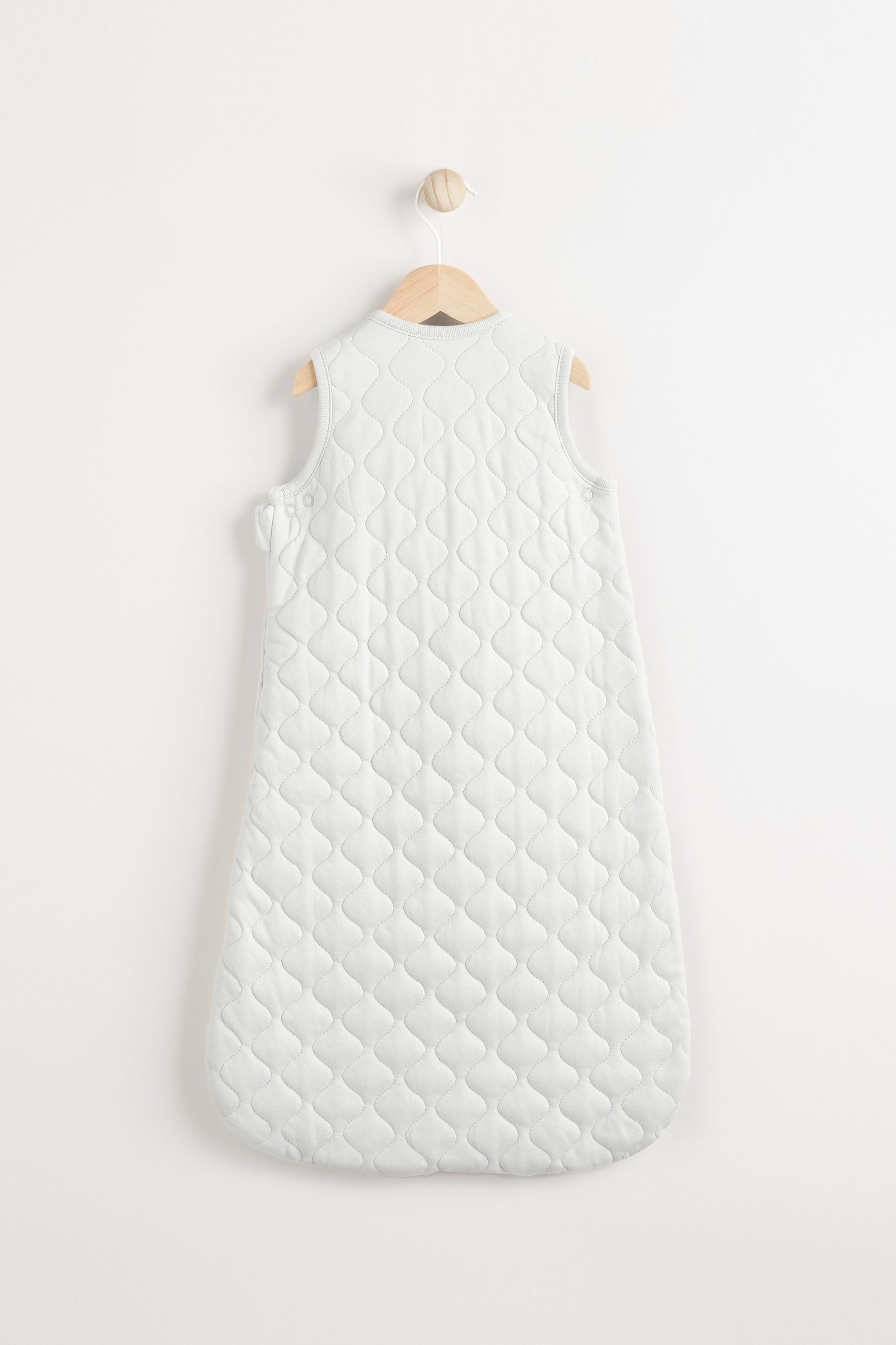 Grey Quilted 2.5 Tog Baby 100% Cotton Sleep Bag