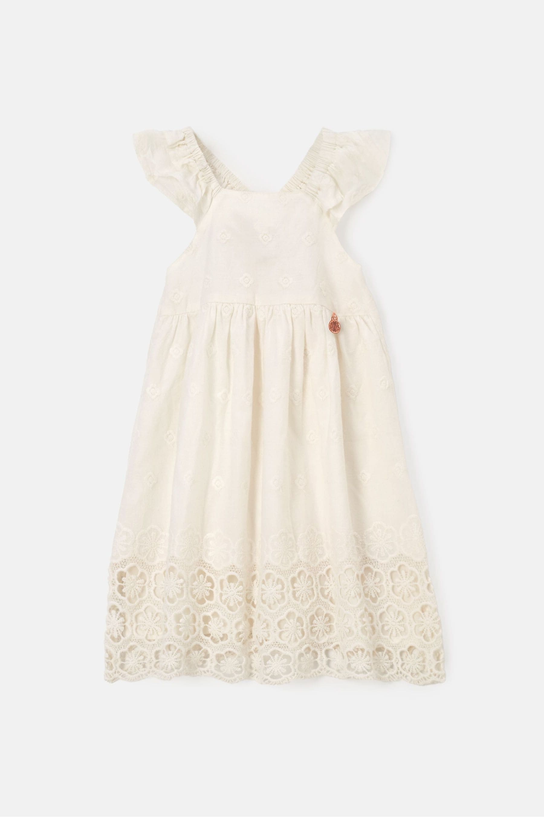 White Angel & Rocket Lace Trim Della Sundress