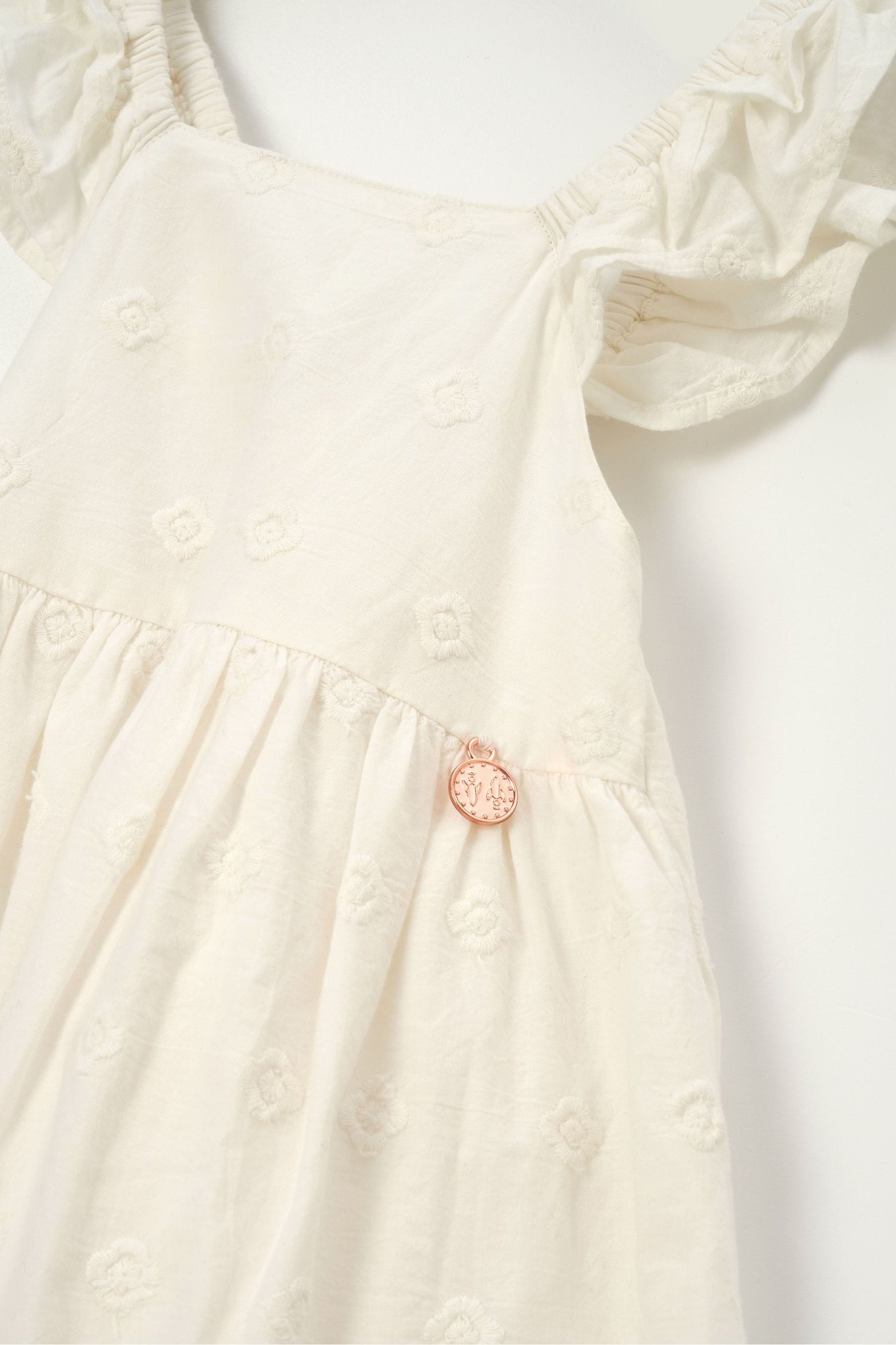 White Angel & Rocket Lace Trim Della Sundress