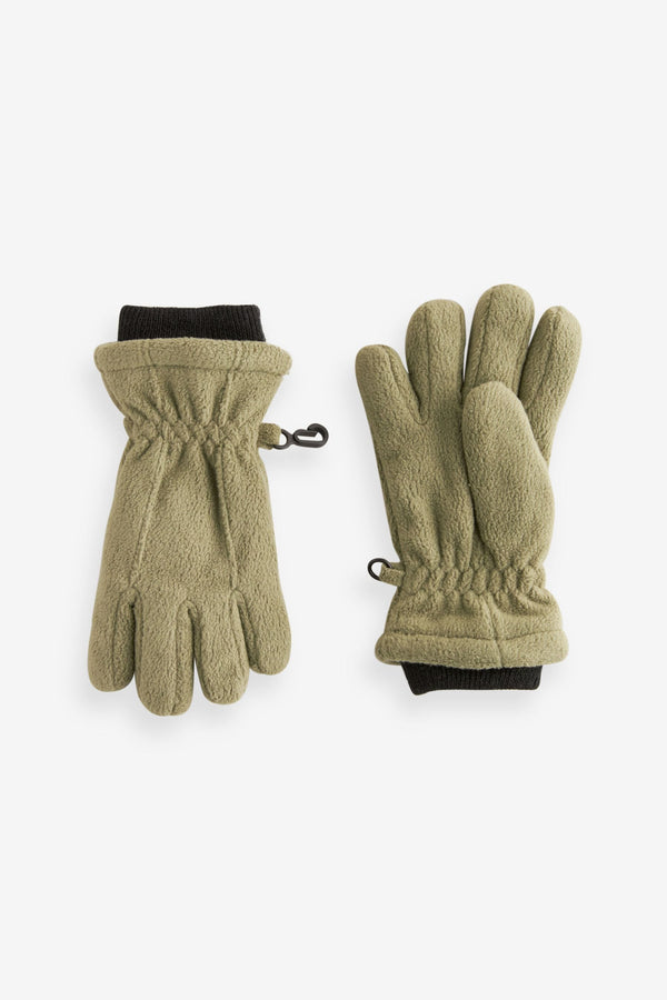 Sage Green Fleece Gloves (3-16yrs)