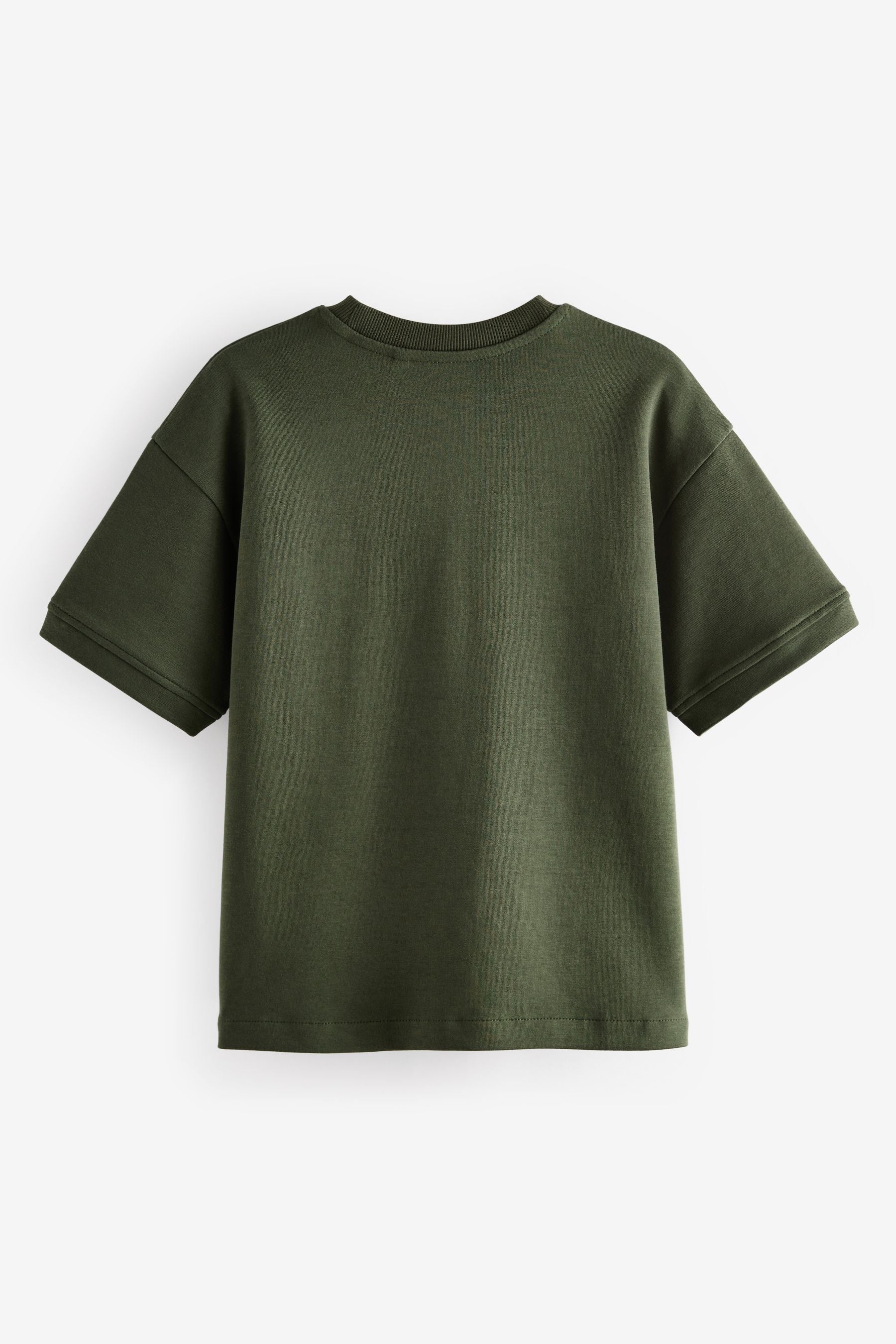 Khaki Green Relaxed Fit Heavyweight T-Shirt (3-16yrs)