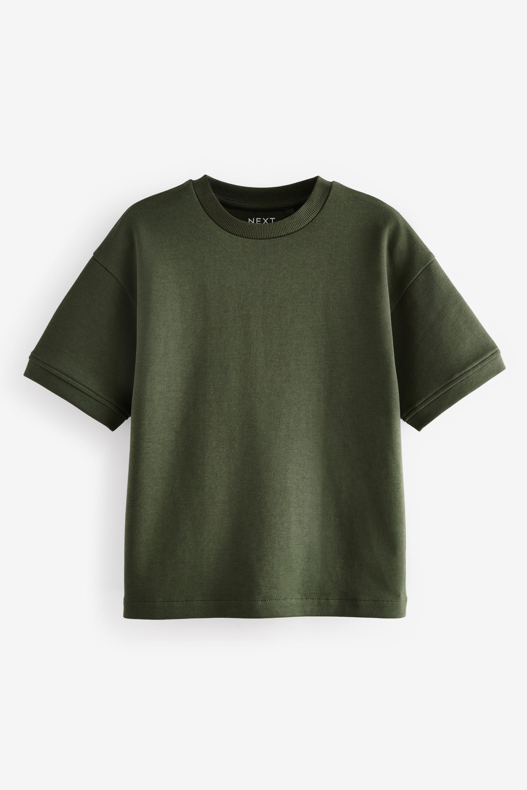 Khaki Green Relaxed Fit Heavyweight T-Shirt (3-16yrs)