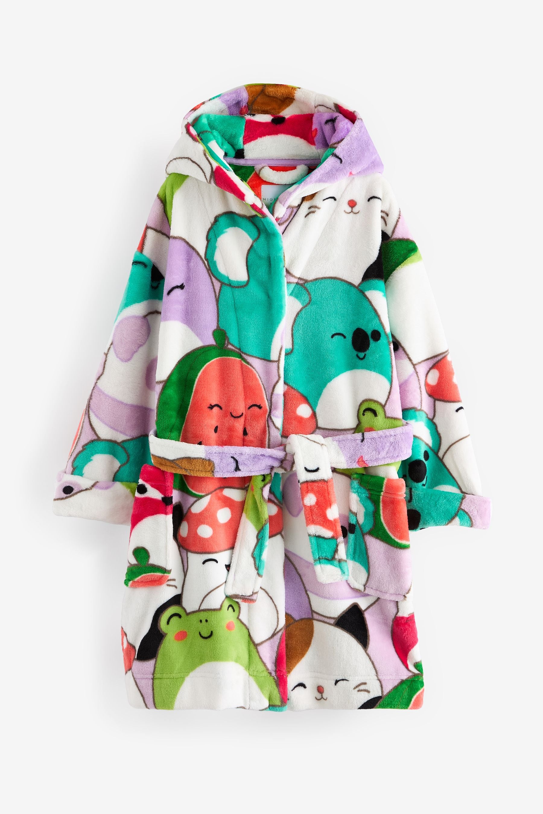 Cream/Pink/Green Multi Squishmallows License Dressing Gown (5-16yrs)